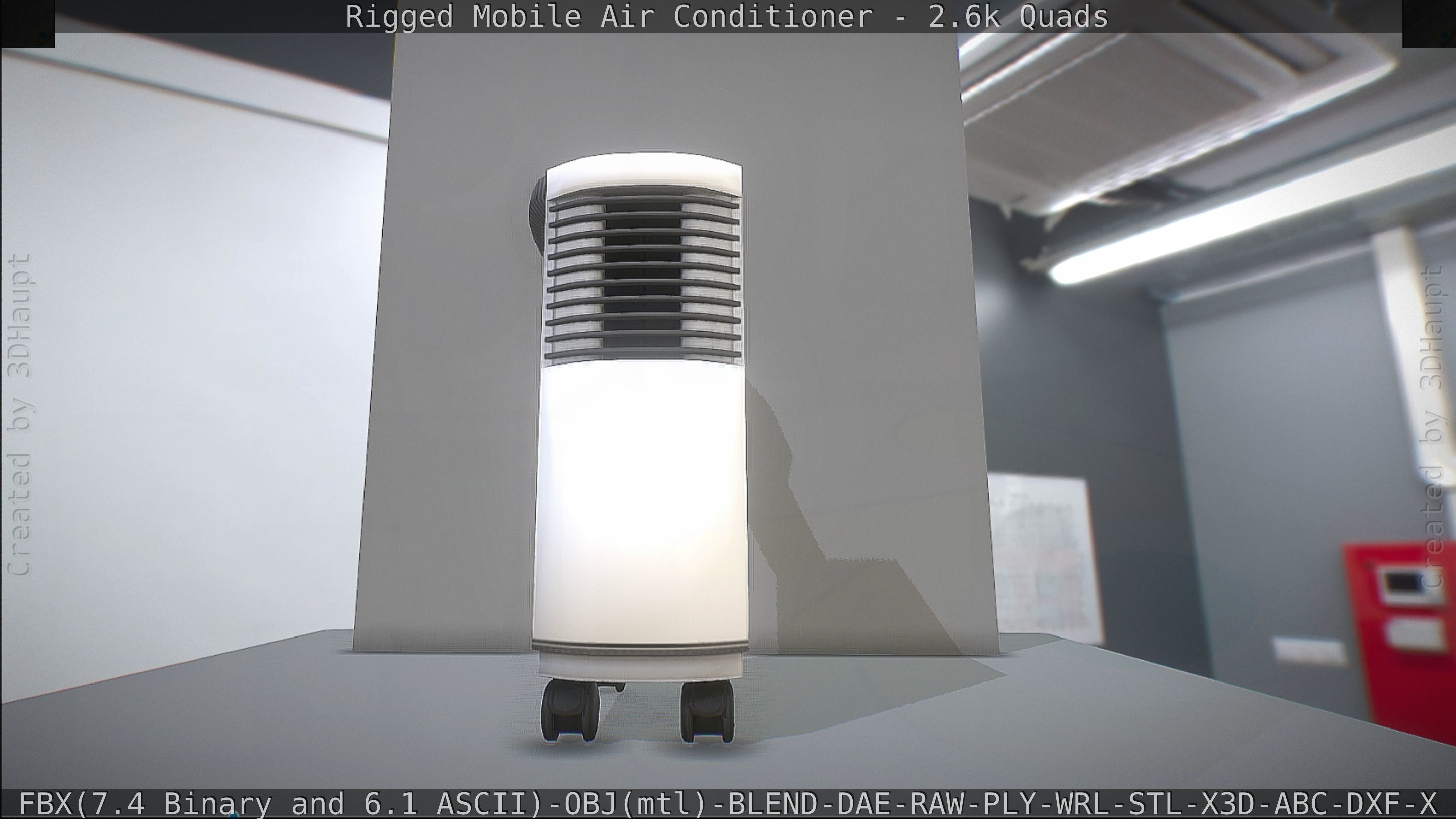 Air Conditioner Rigged Low-poly 3D model_194