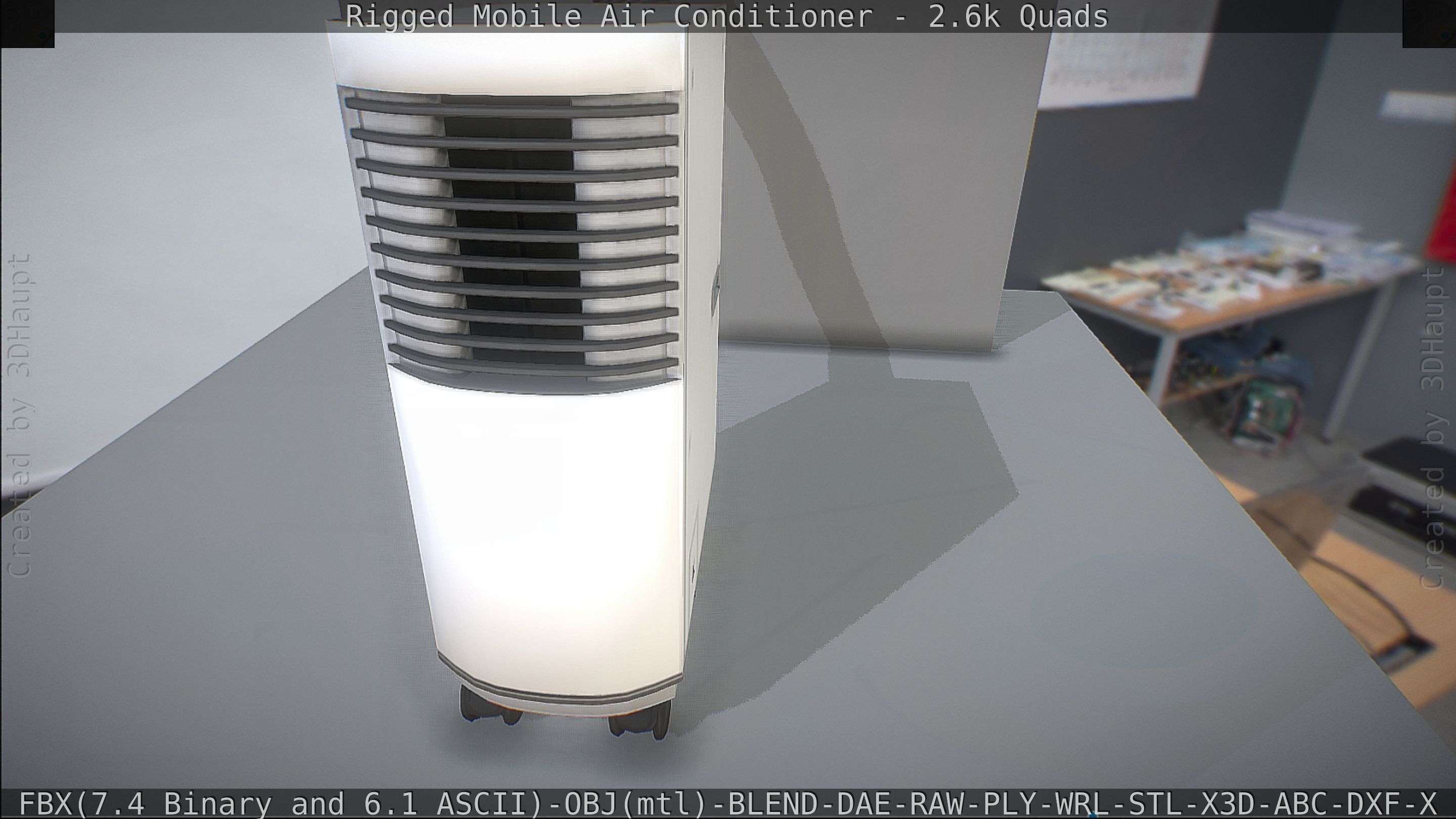Air Conditioner Rigged Low-poly 3D model_75