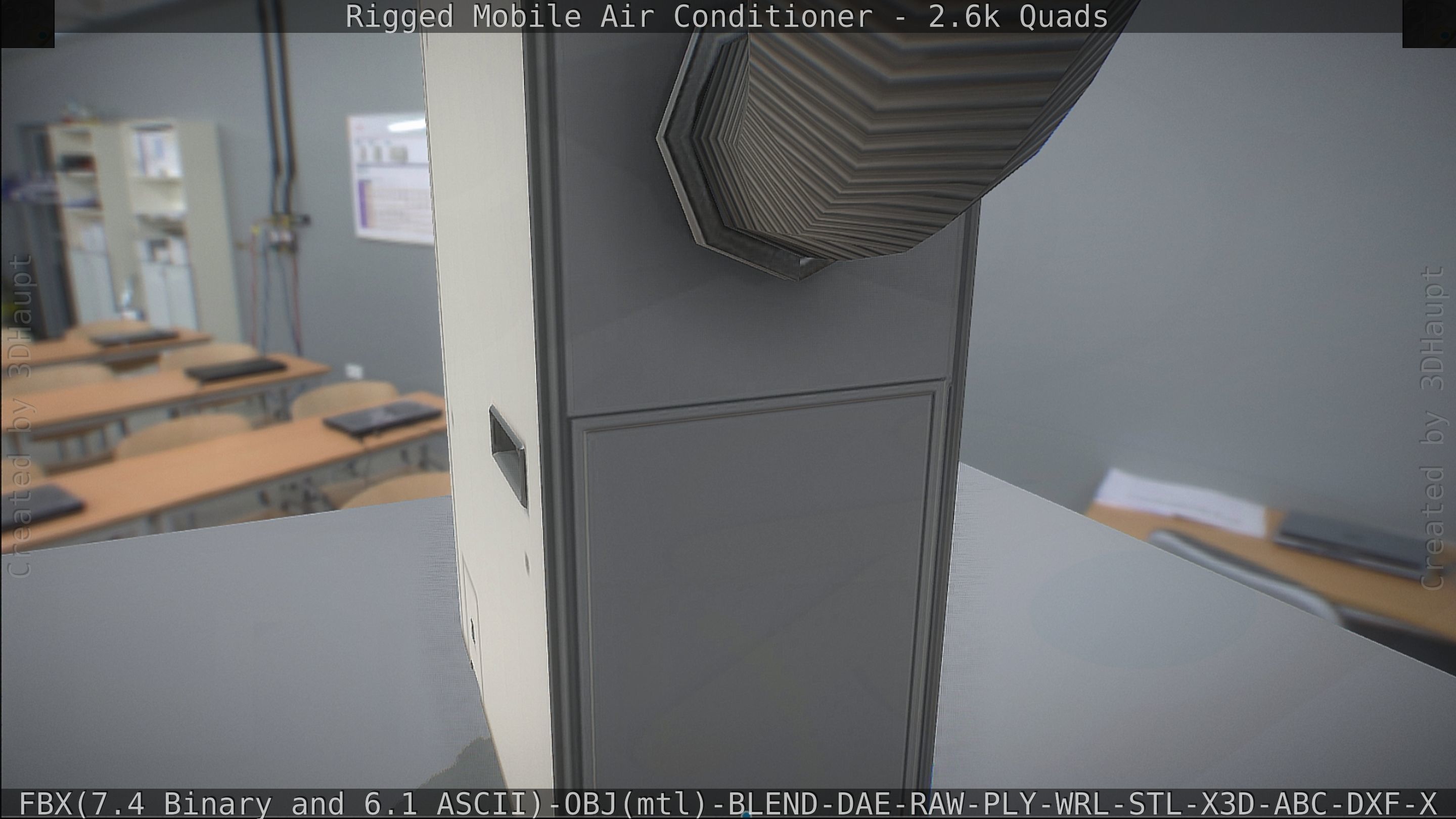 Air Conditioner Rigged Low-poly 3D model_63