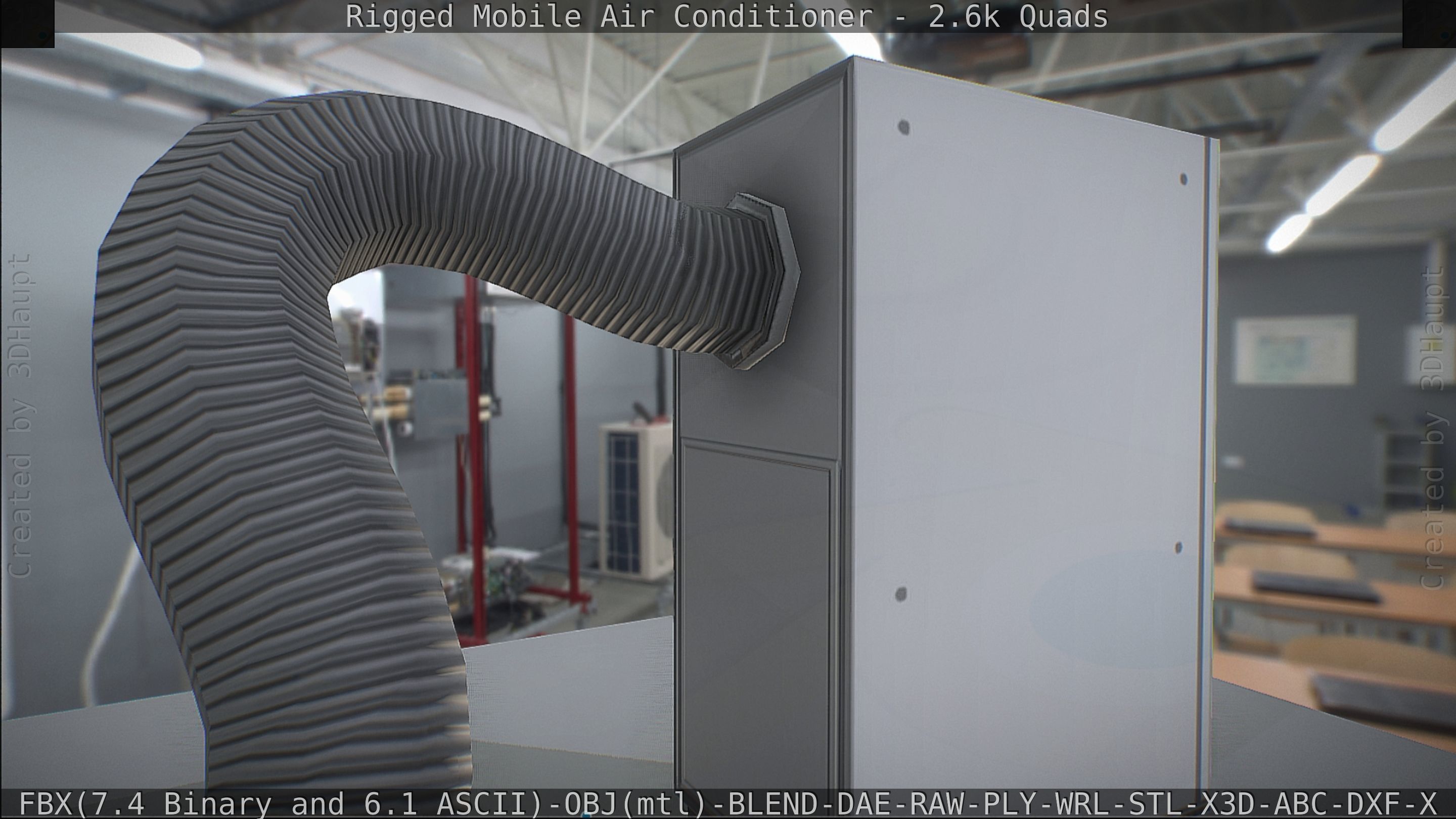 Air Conditioner Rigged Low-poly 3D model_57