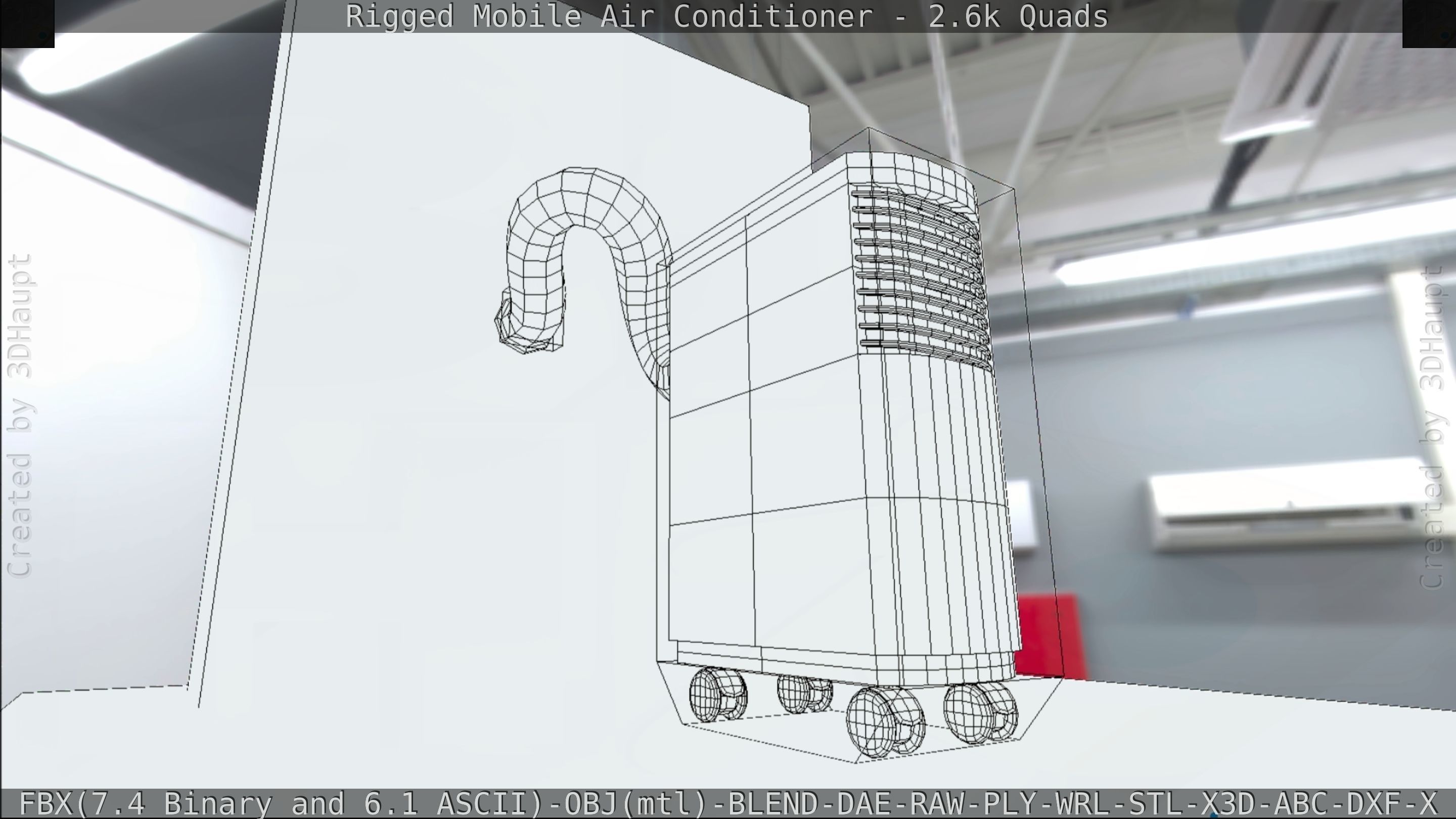 Air Conditioner Rigged Low-poly 3D model_171