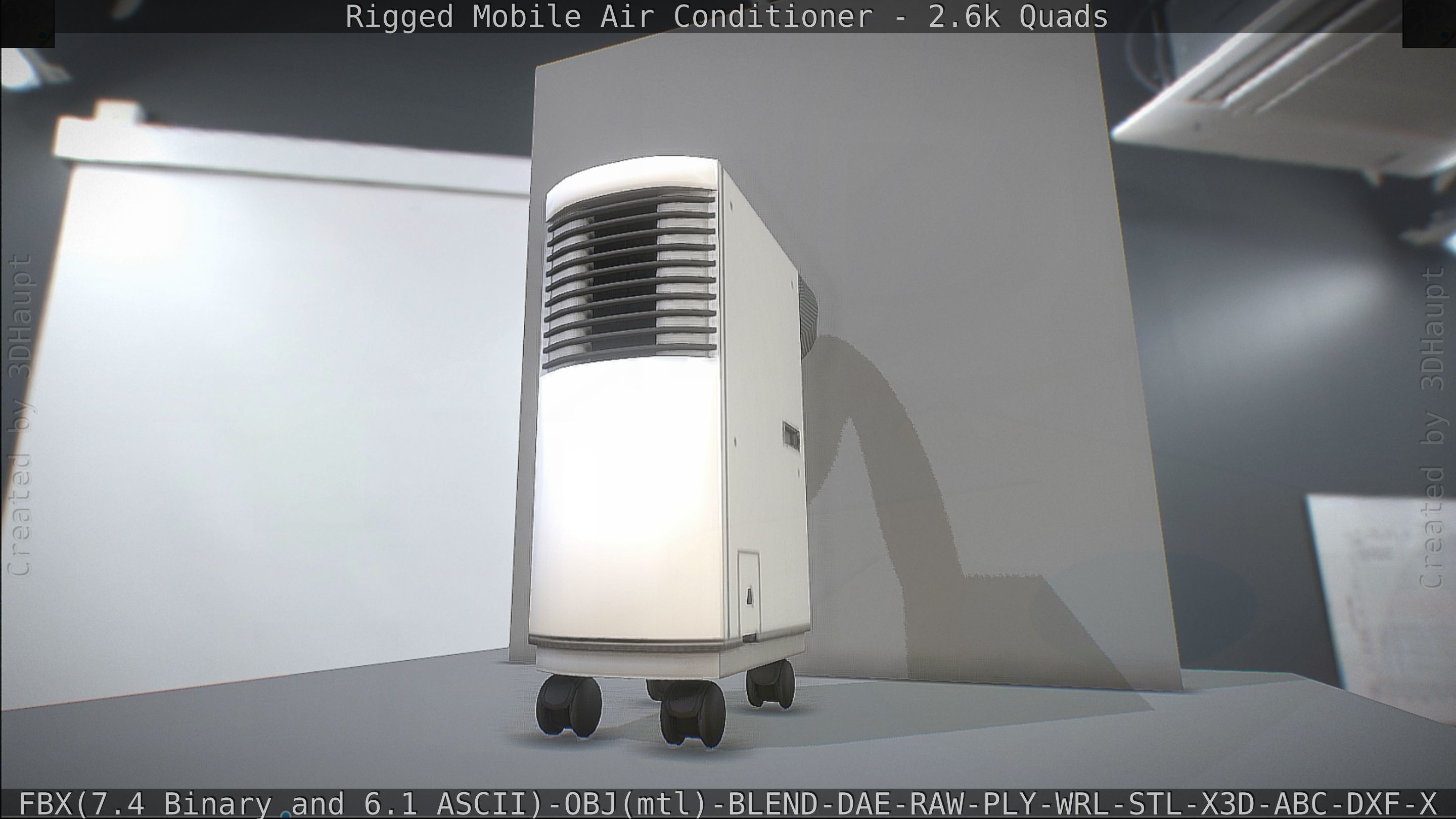 Air Conditioner Rigged Low-poly 3D model_196