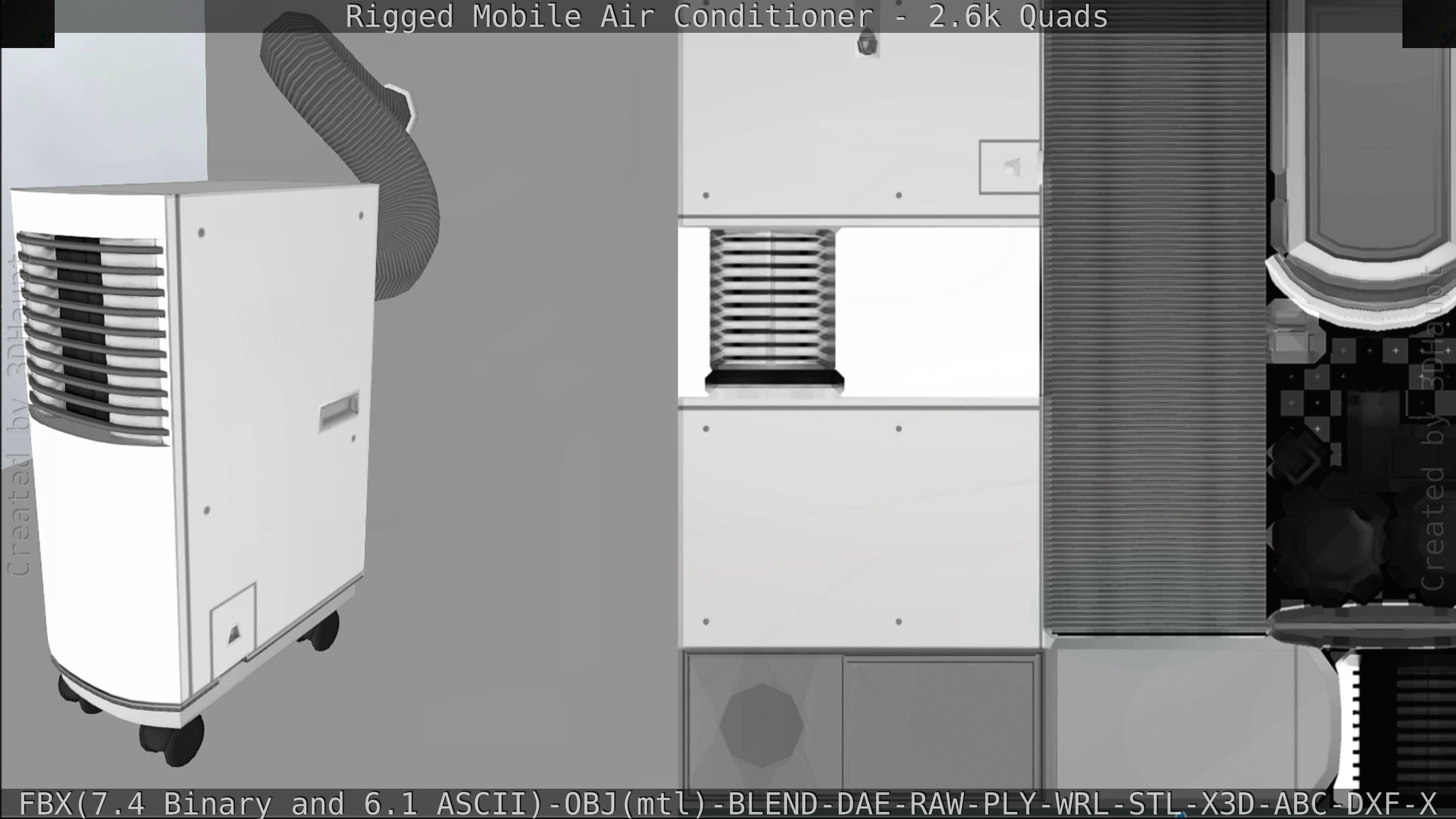 Air Conditioner Rigged Low-poly 3D model_109