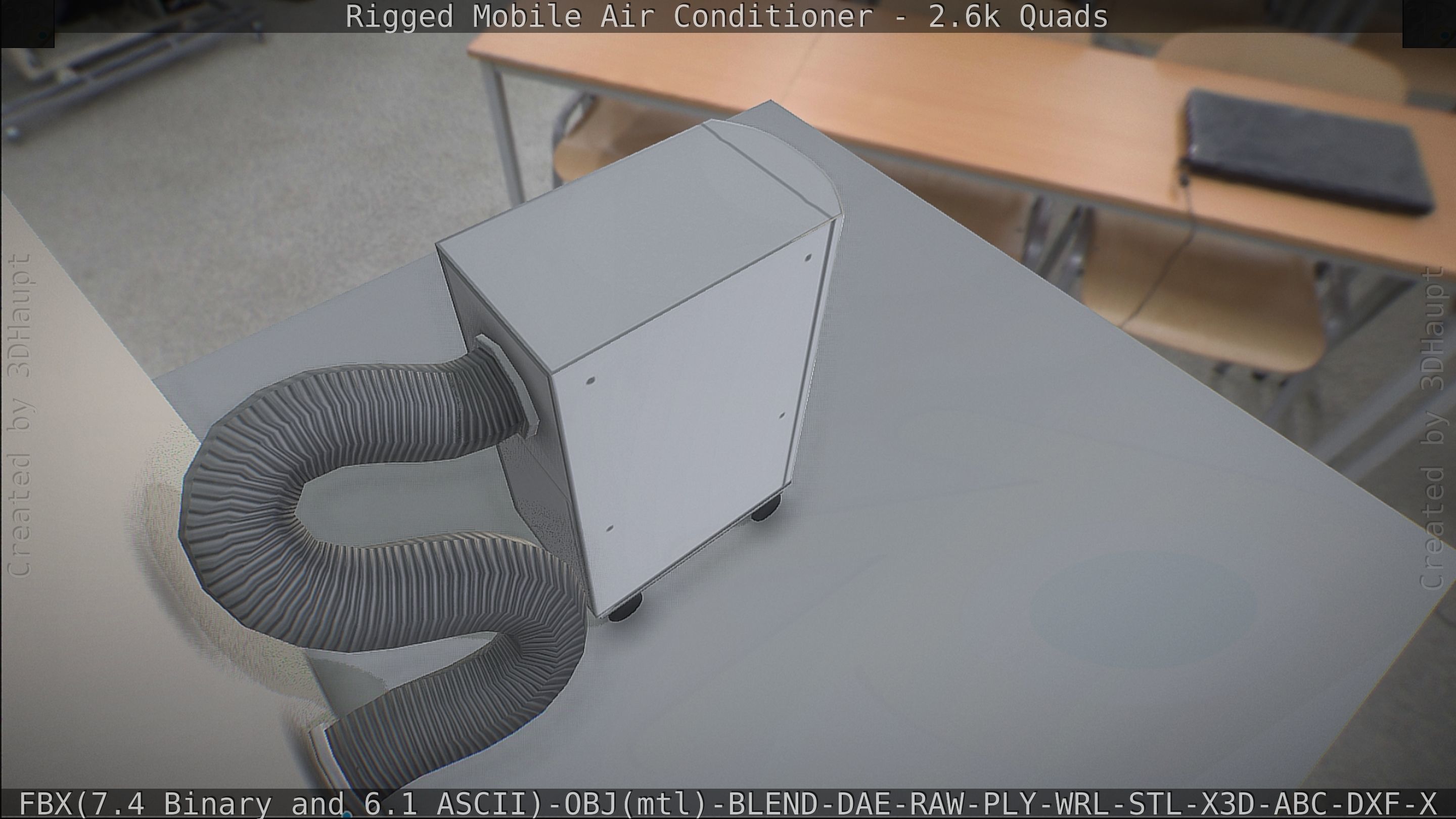 Air Conditioner Rigged Low-poly 3D model_48