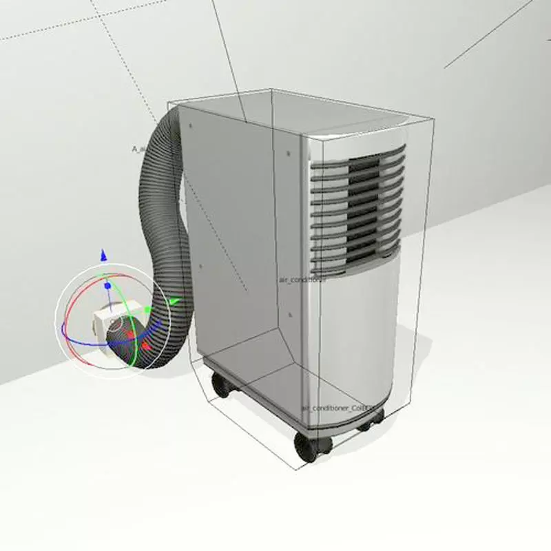 Air Conditioner Rigged Low-poly 3D model_0