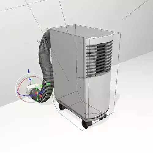 Air Conditioner Rigged Low-poly 3D model