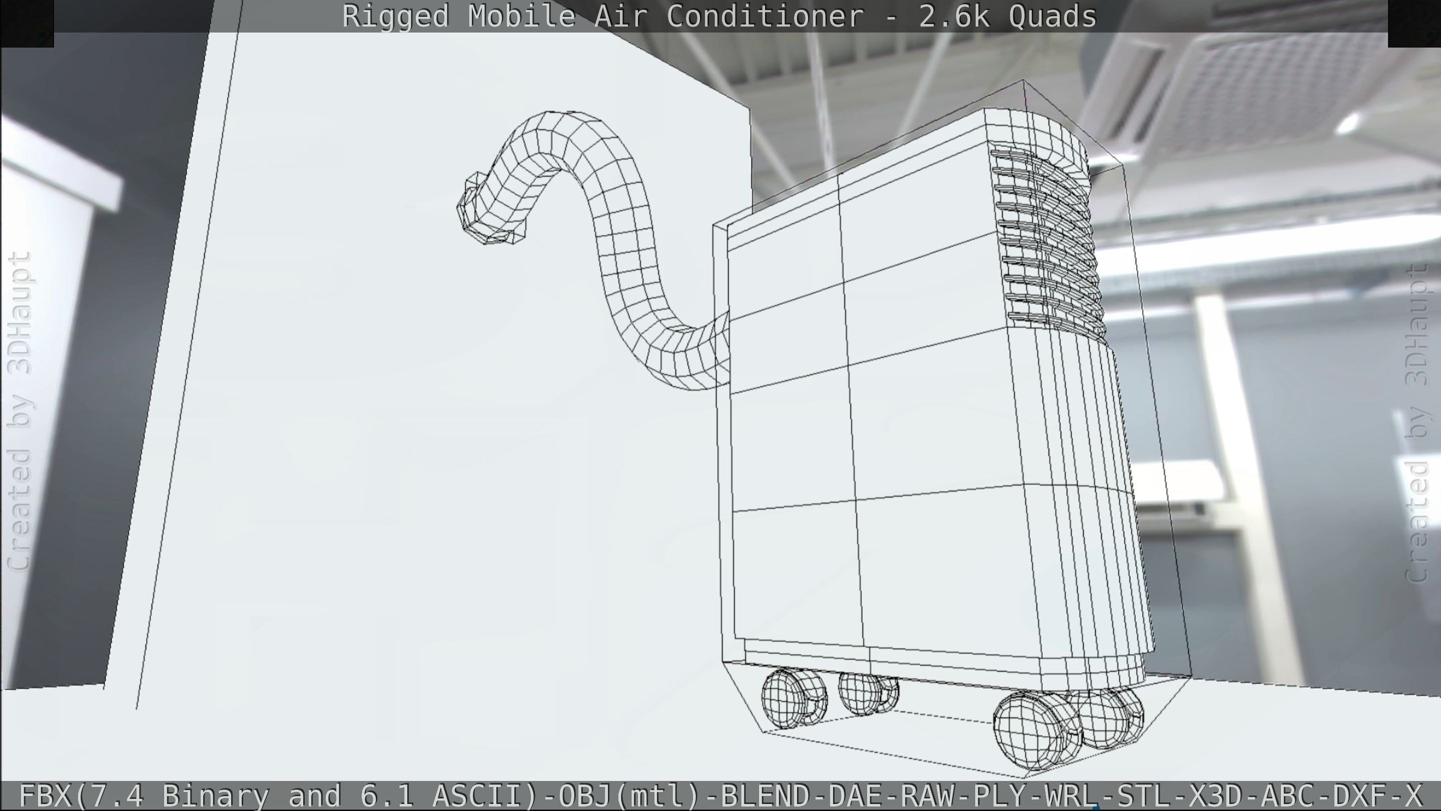 Air Conditioner Rigged Low-poly 3D model_168