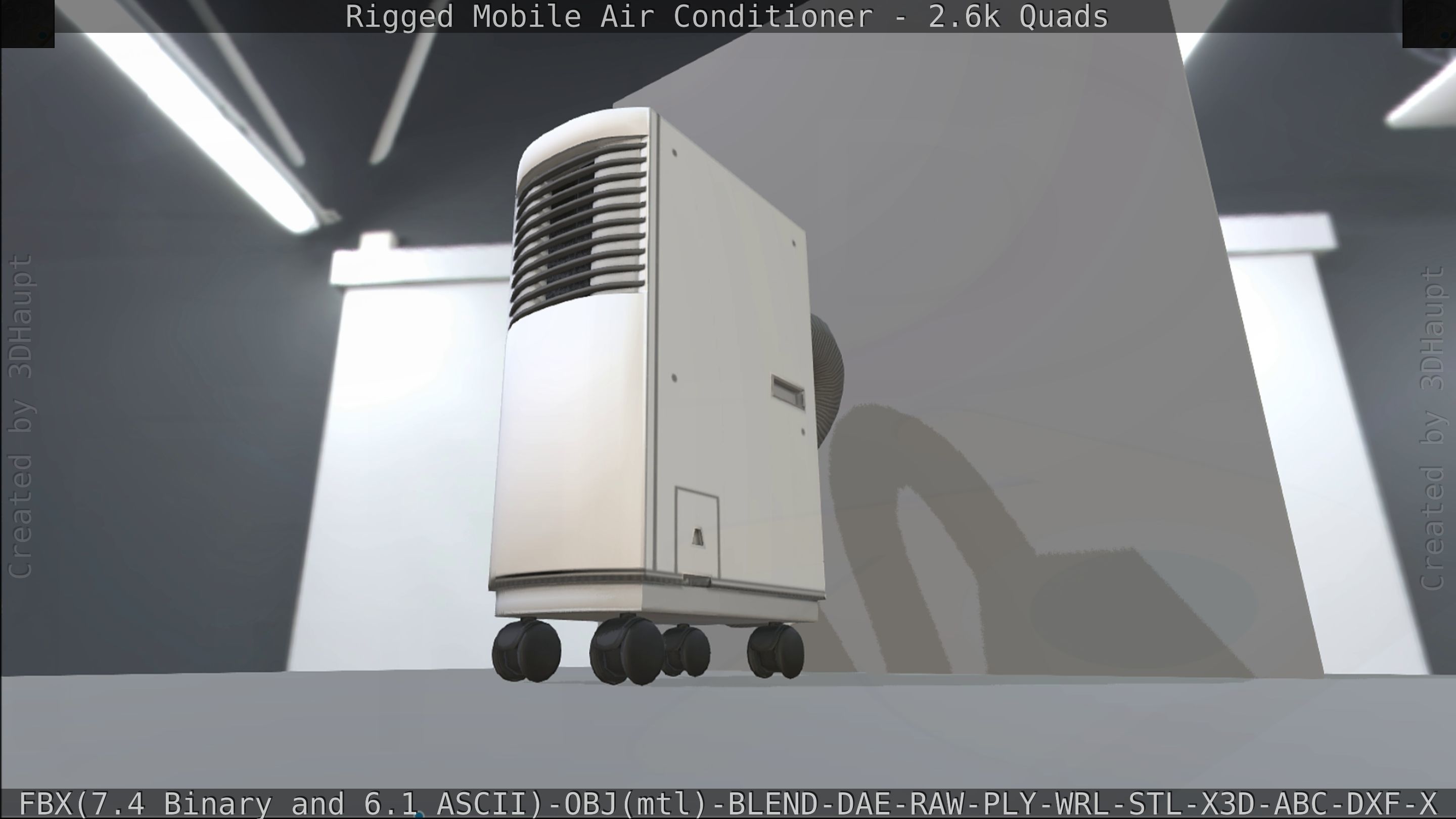 Air Conditioner Rigged Low-poly 3D model_200