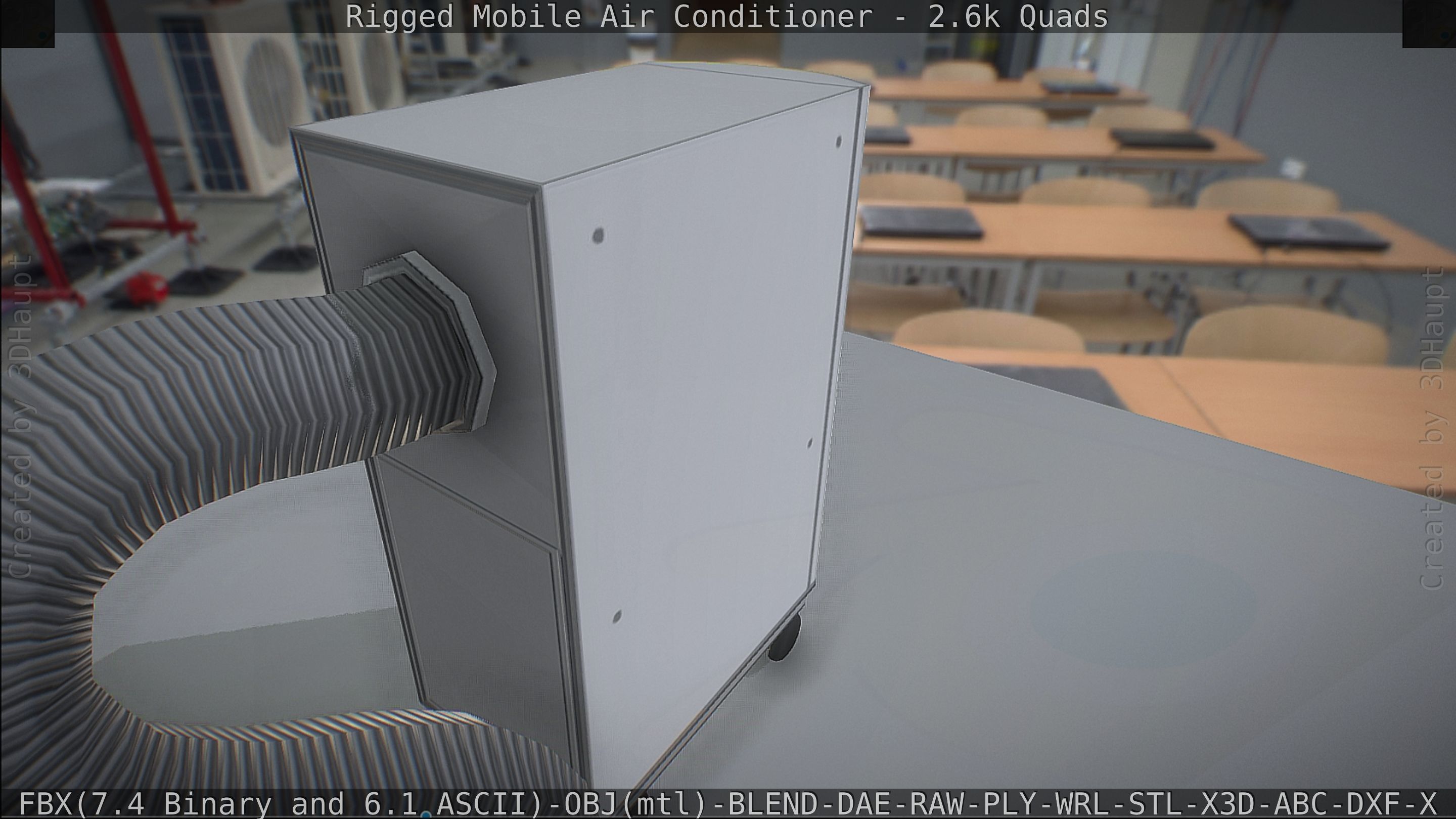 Air Conditioner Rigged Low-poly 3D model_51