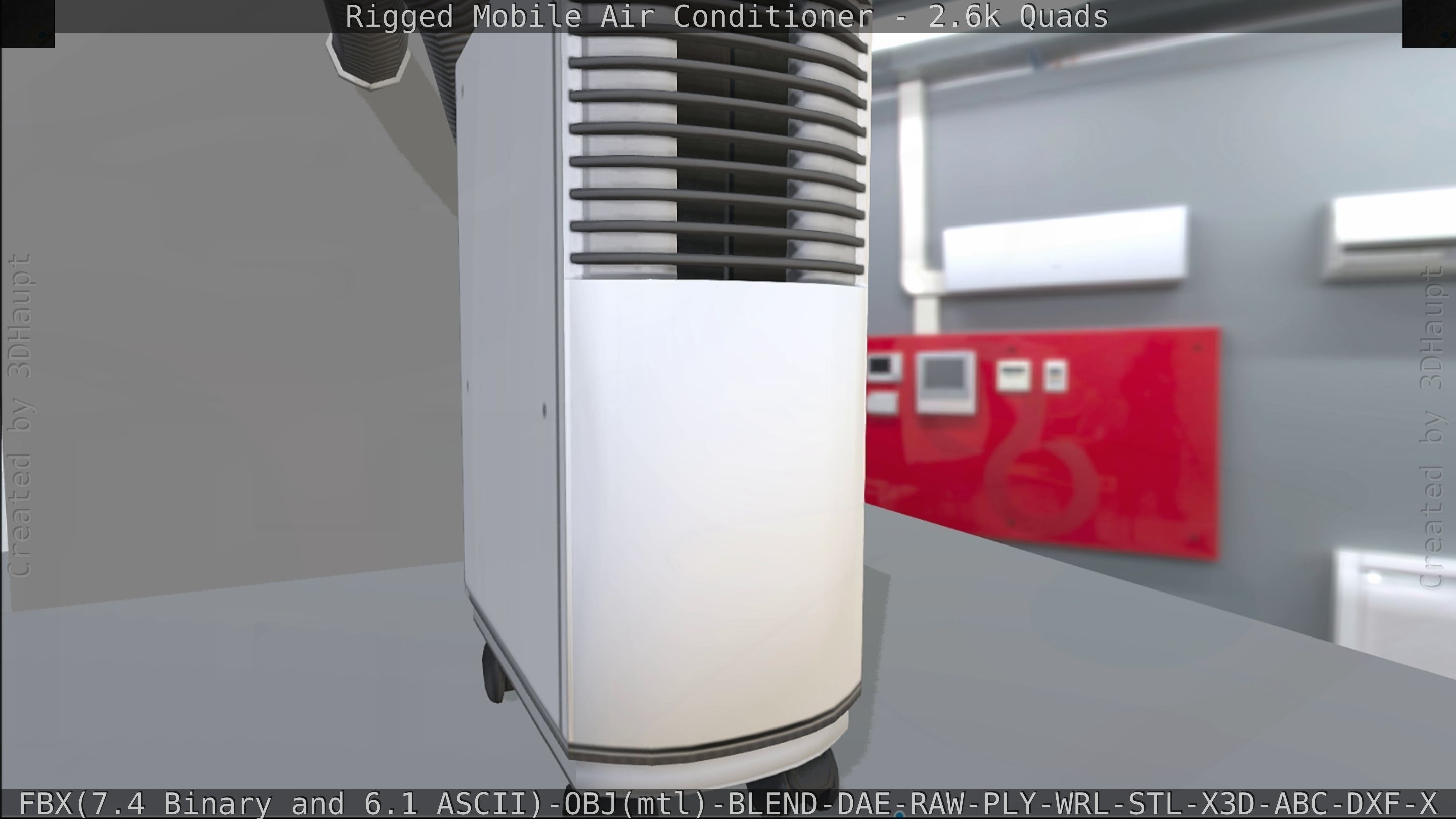Air Conditioner Rigged Low-poly 3D model_216