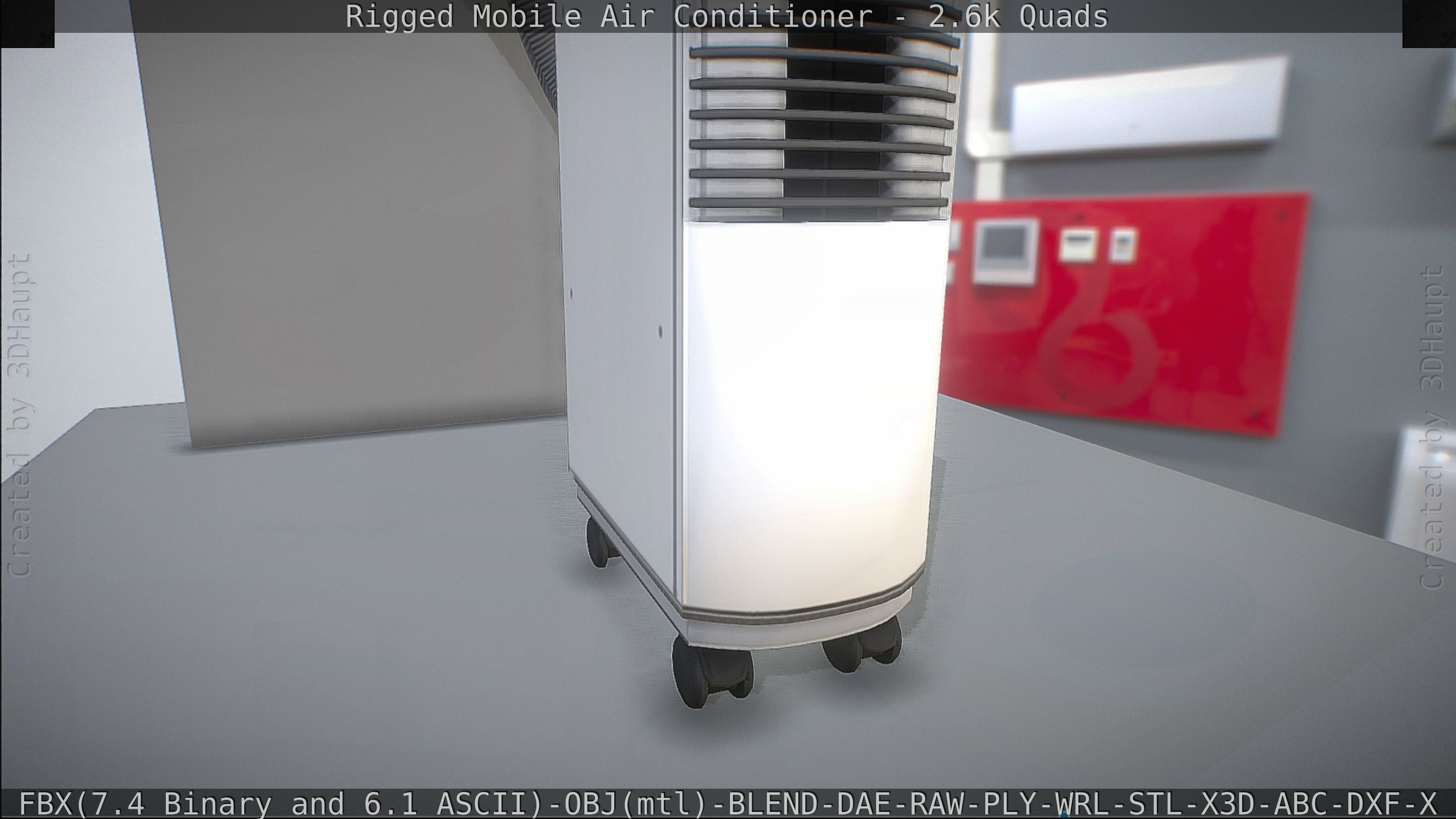 Air Conditioner Rigged Low-poly 3D model_74
