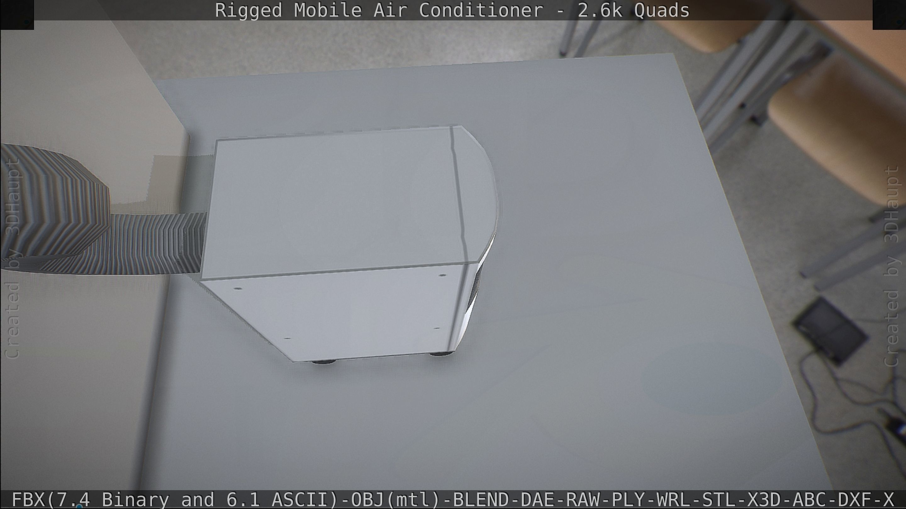 Air Conditioner Rigged Low-poly 3D model_191