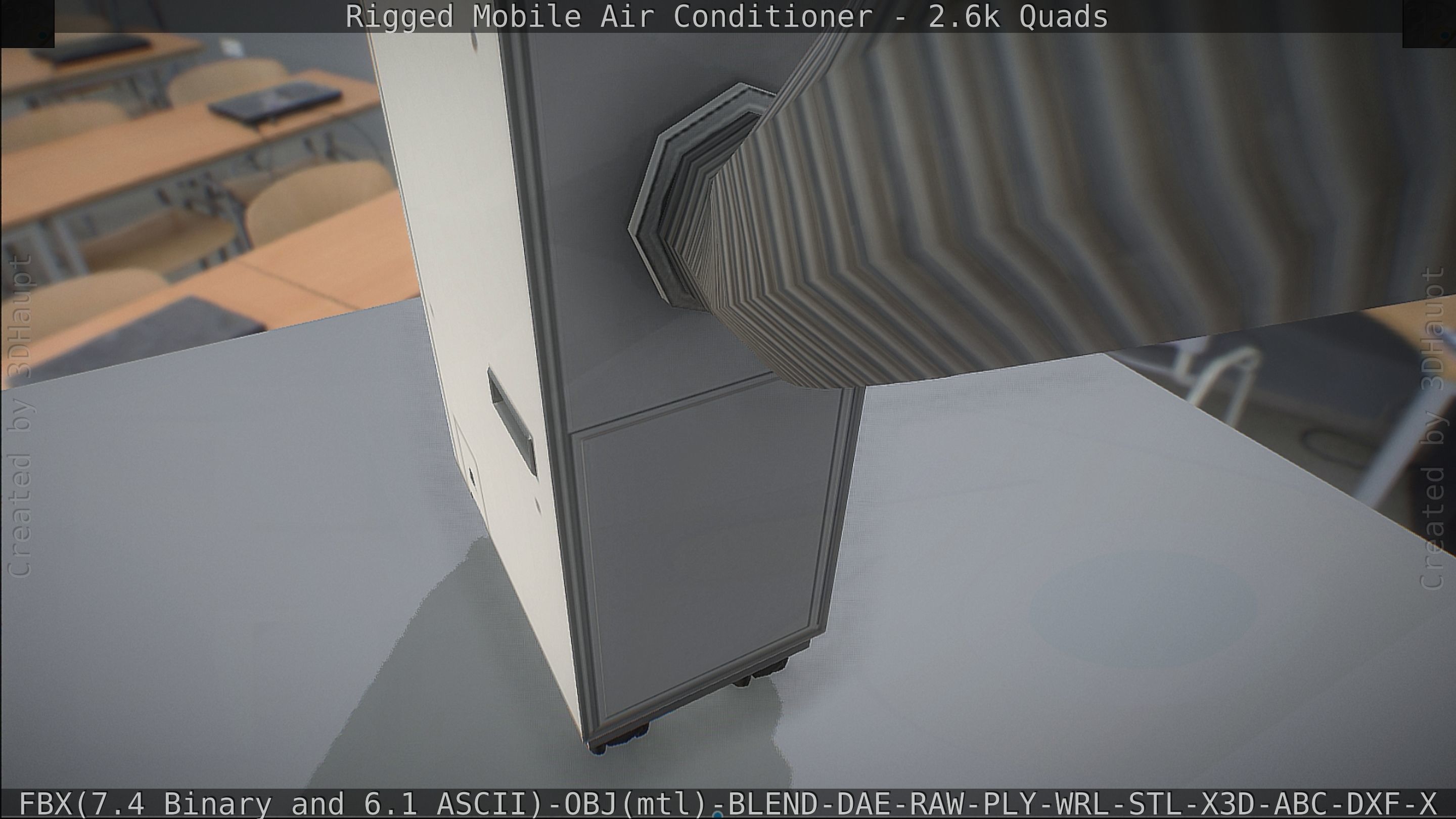 Air Conditioner Rigged Low-poly 3D model_107