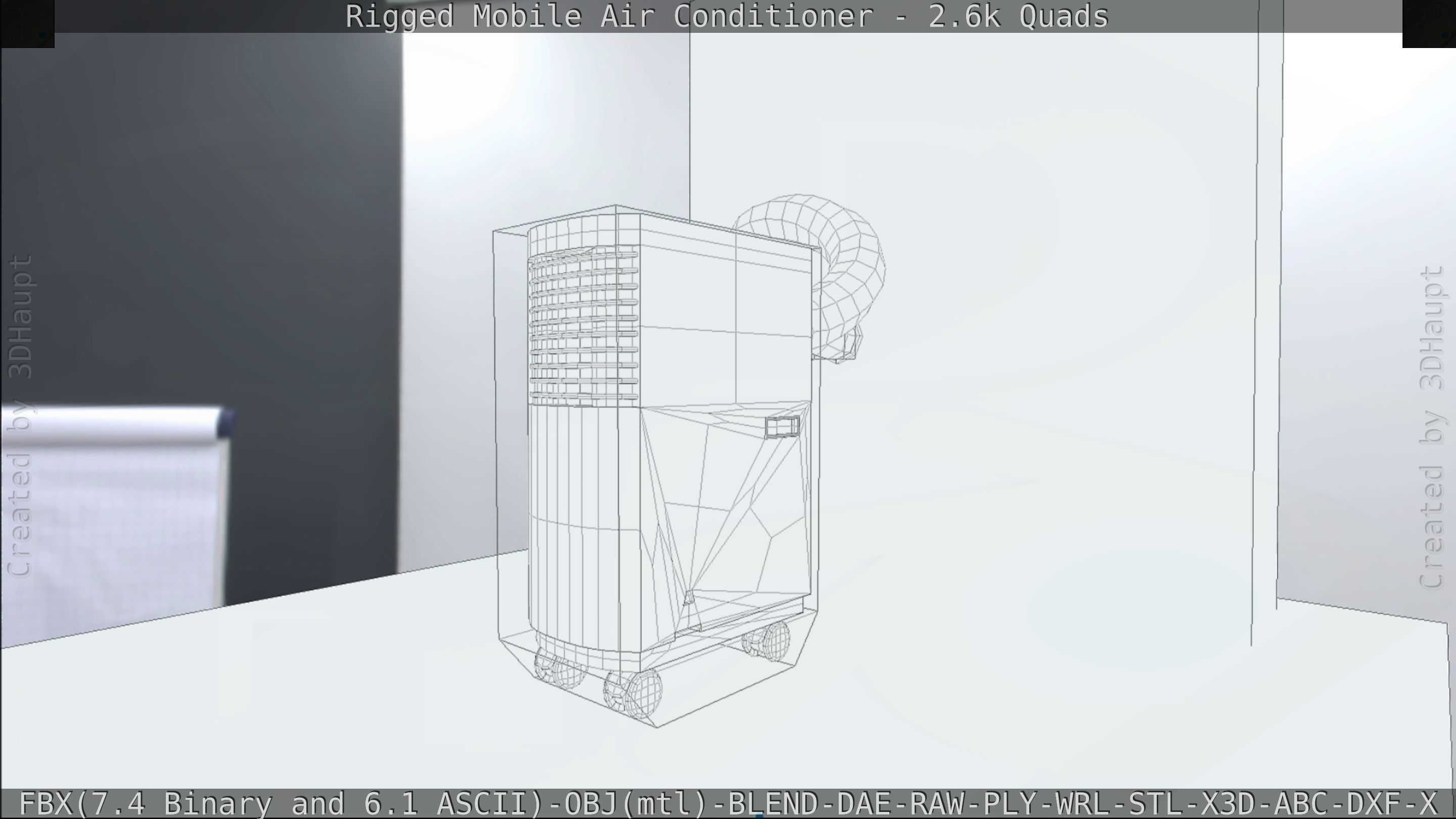 Air Conditioner Rigged Low-poly 3D model_154