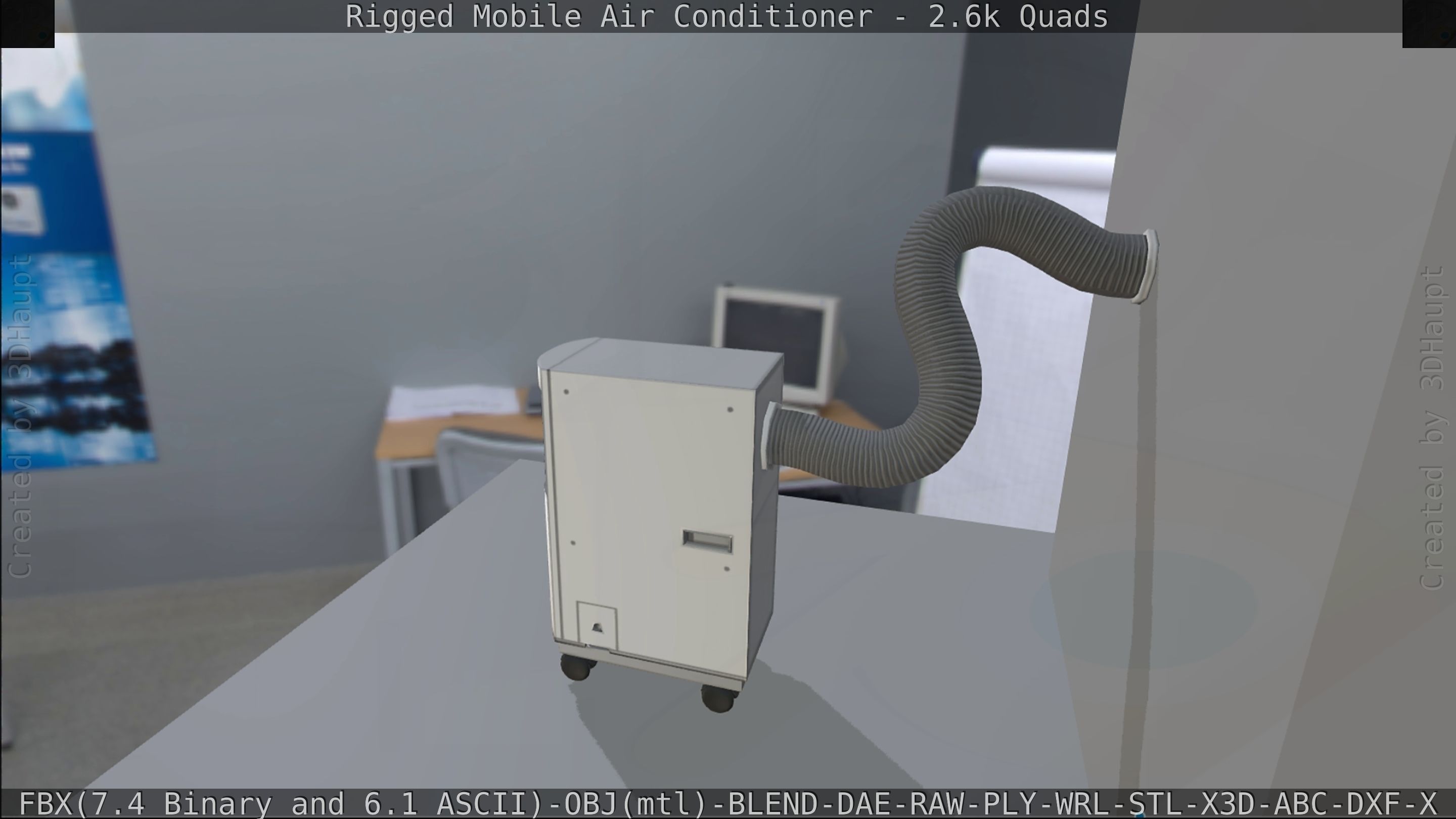 Air Conditioner Rigged Low-poly 3D model_224