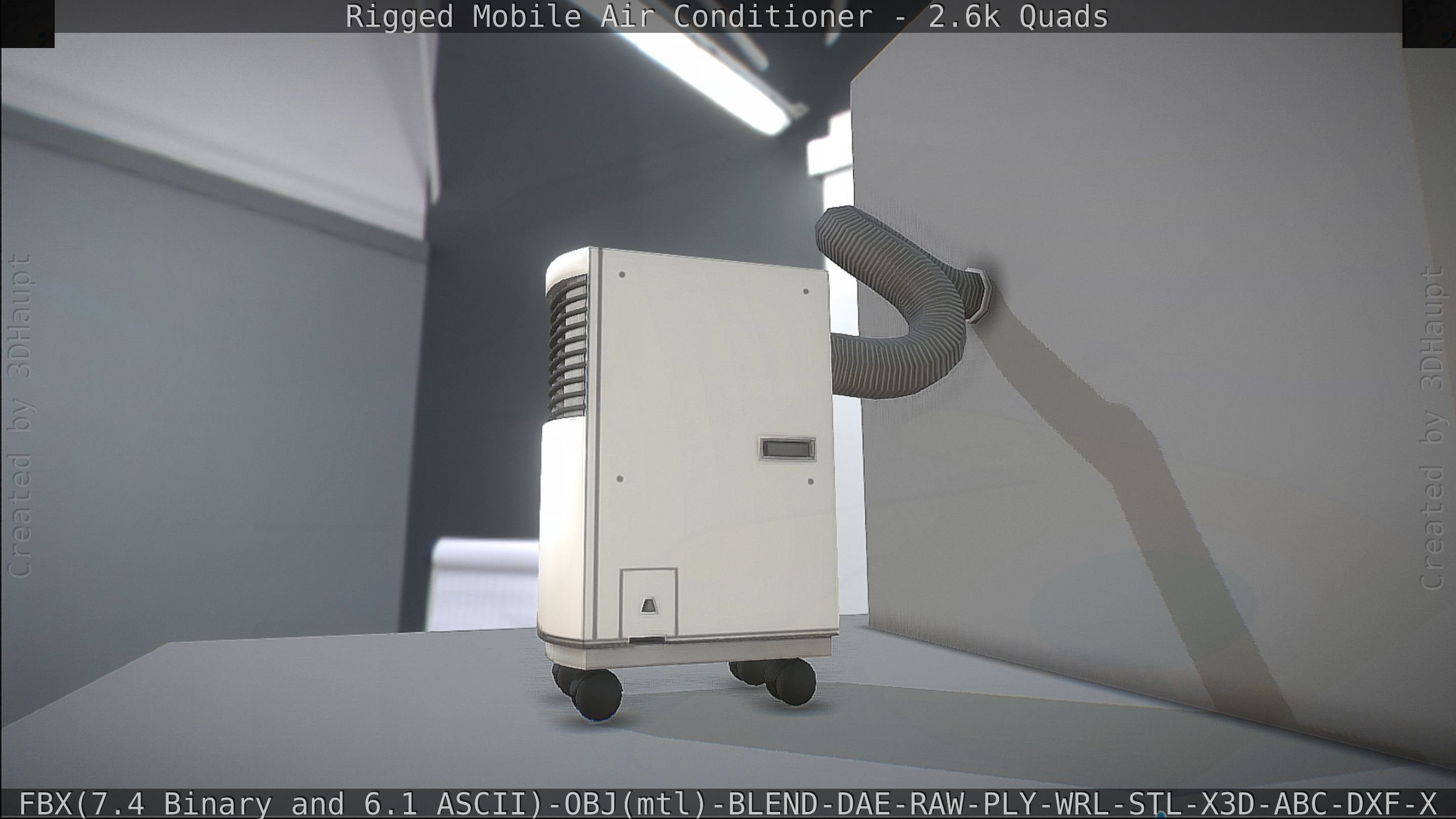 Air Conditioner Rigged Low-poly 3D model_20