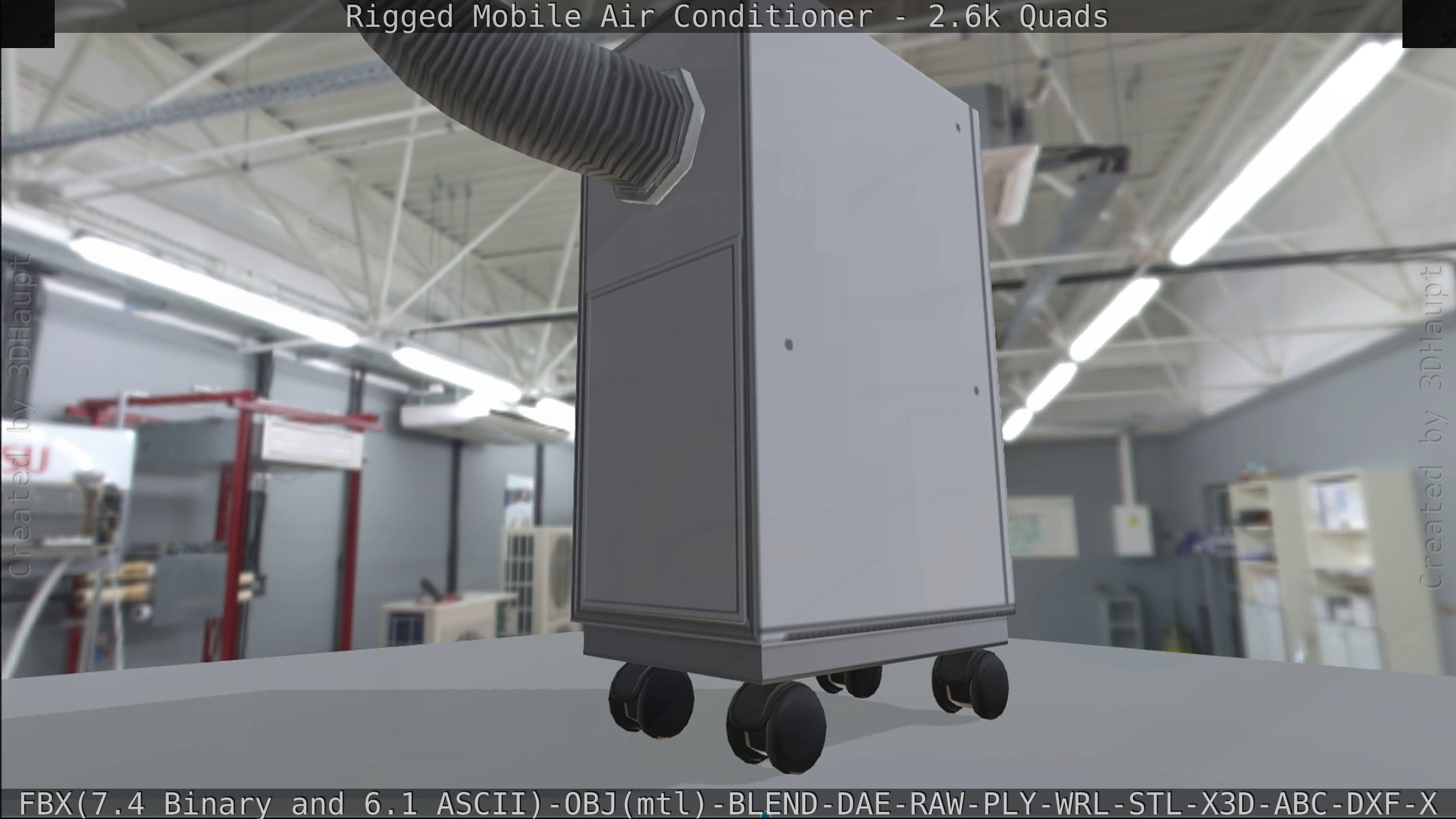 Air Conditioner Rigged Low-poly 3D model_212