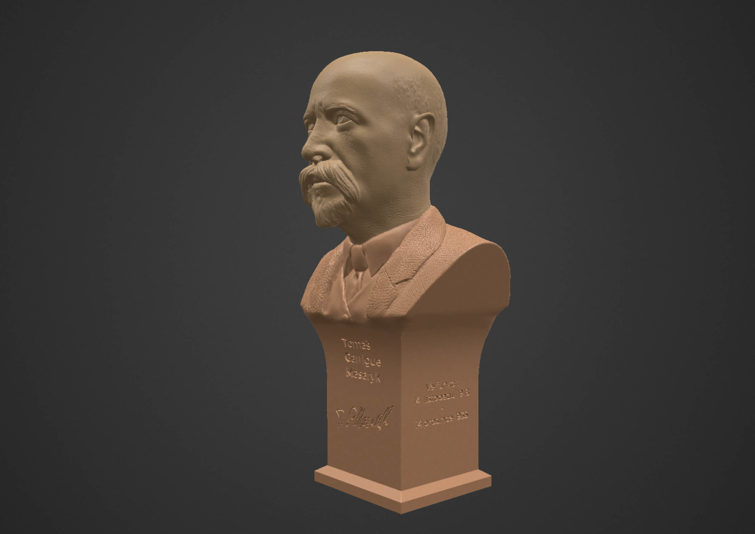 Tomas Garrigue Masaryk 3D print model_4