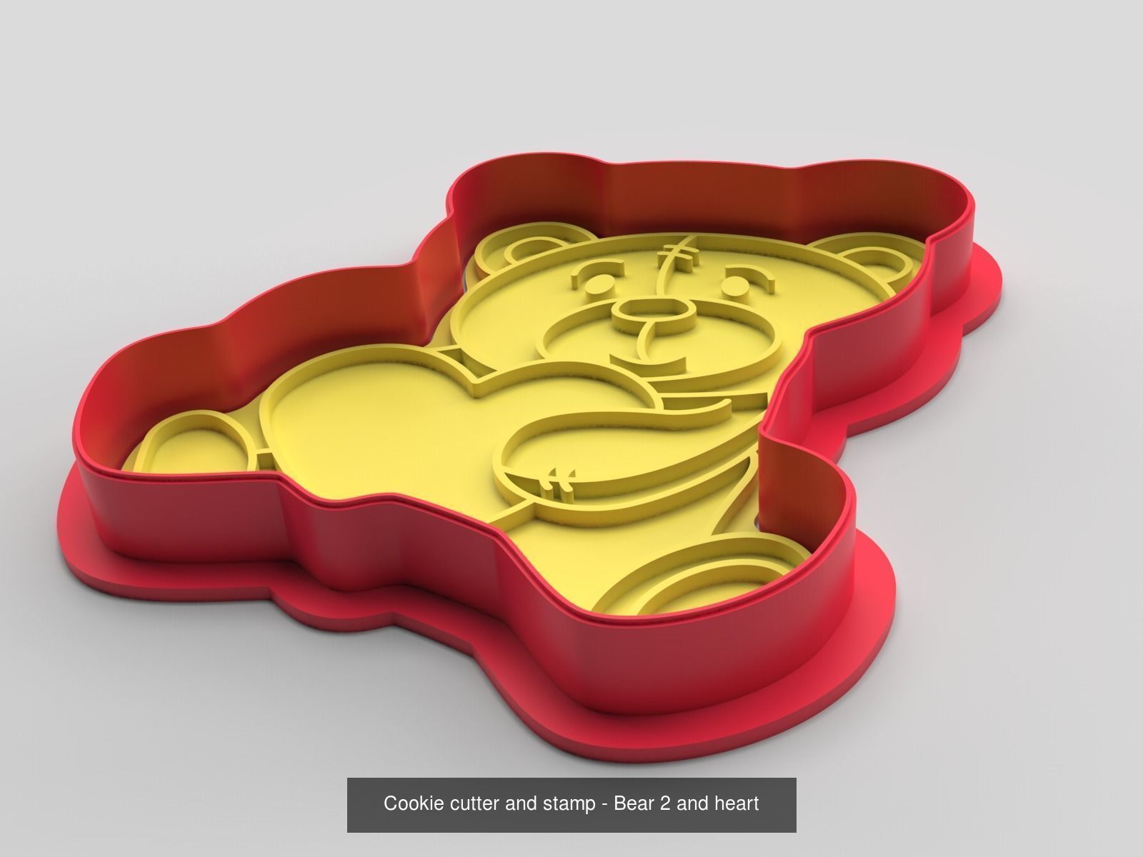 Cookie cutter and stamp - pack 1 3D Model Collection_10