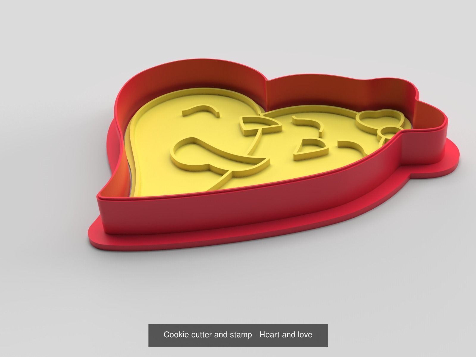Cookie cutter and stamp - pack 1 3D Model Collection_6