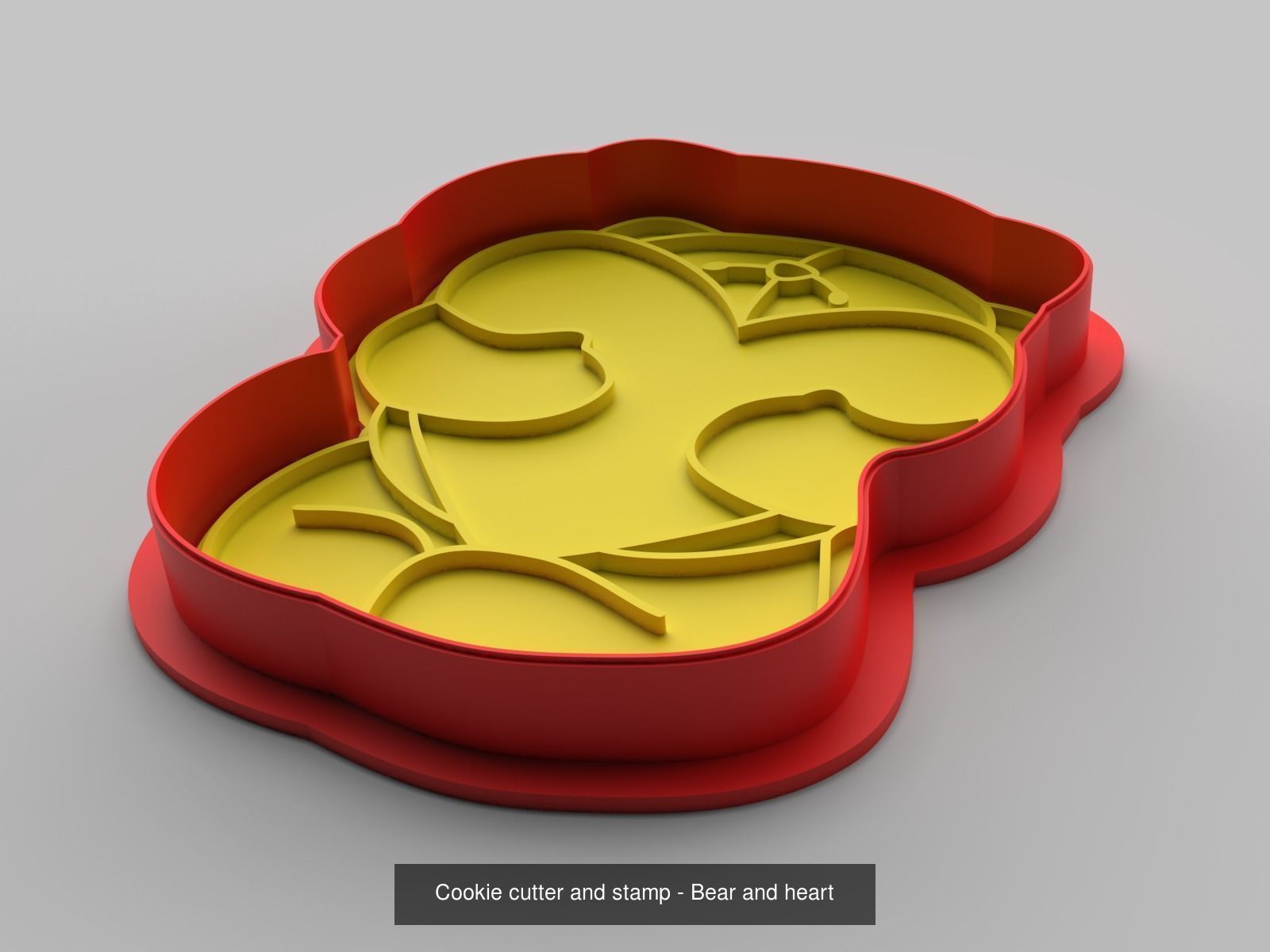Cookie cutter and stamp - pack 1 3D Model Collection_2