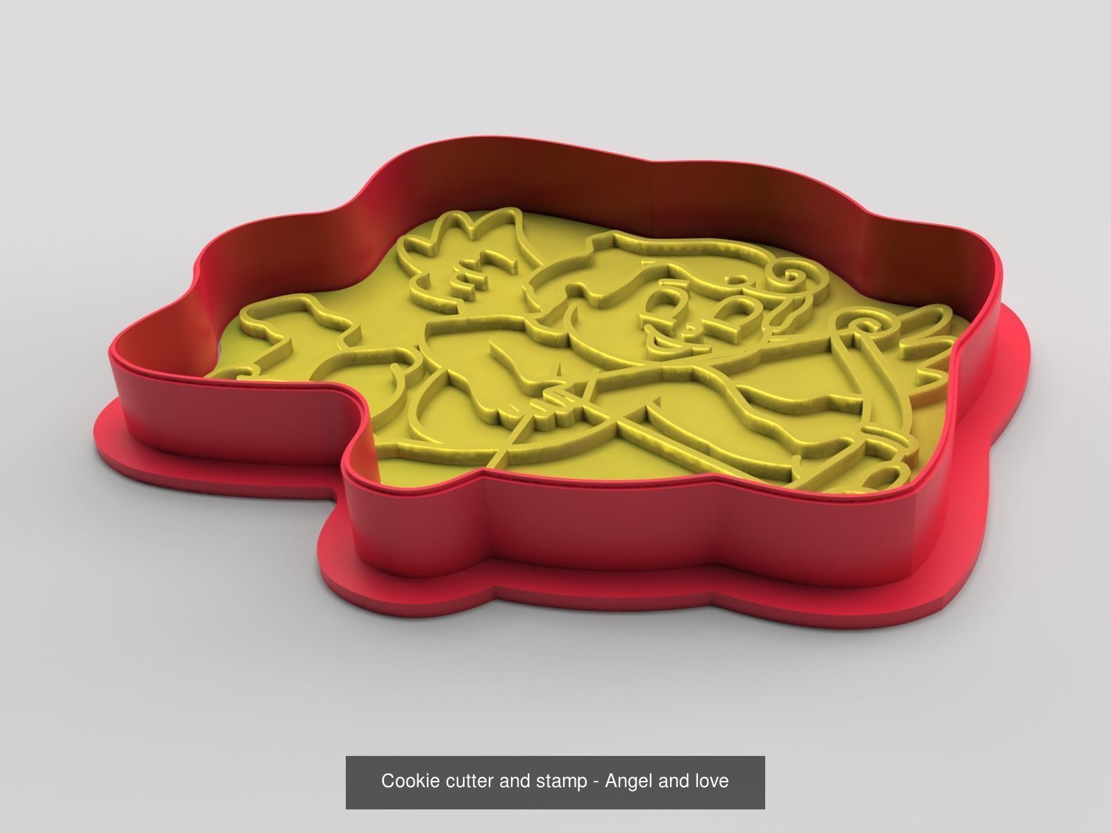 Cookie cutter and stamp - pack 1 3D Model Collection_7