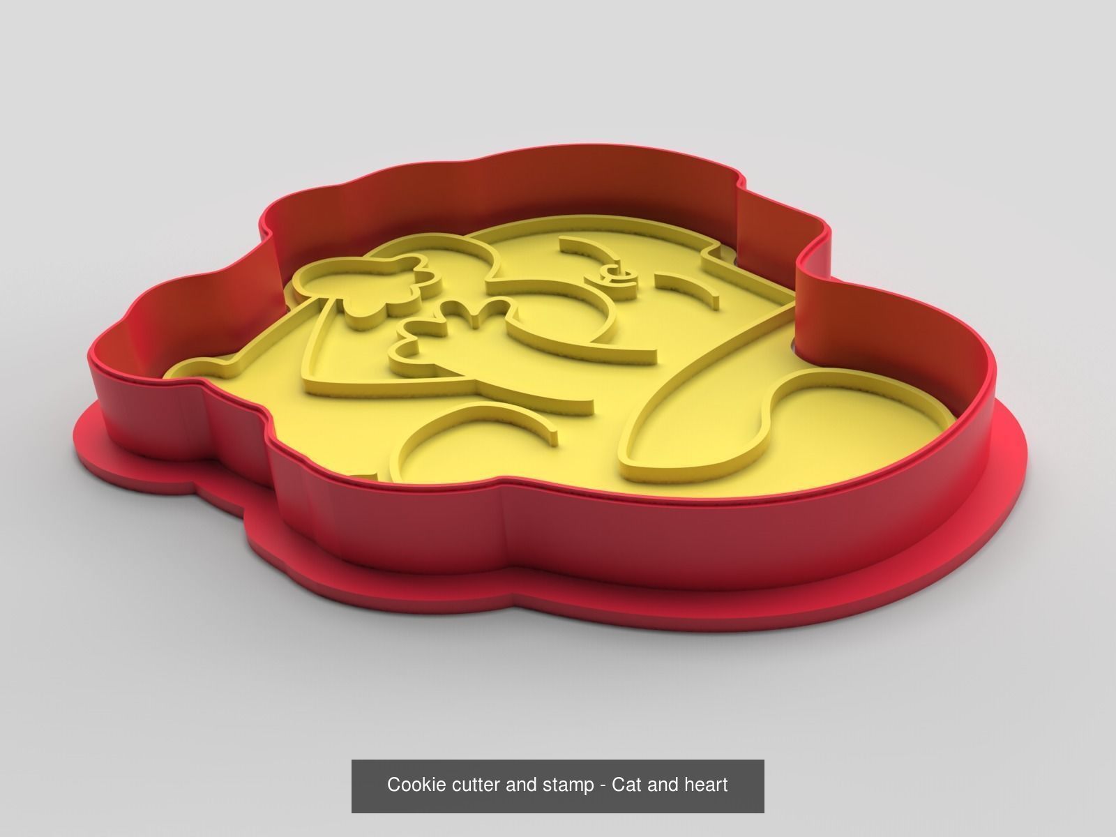 Cookie cutter and stamp - pack 1 3D Model Collection_3