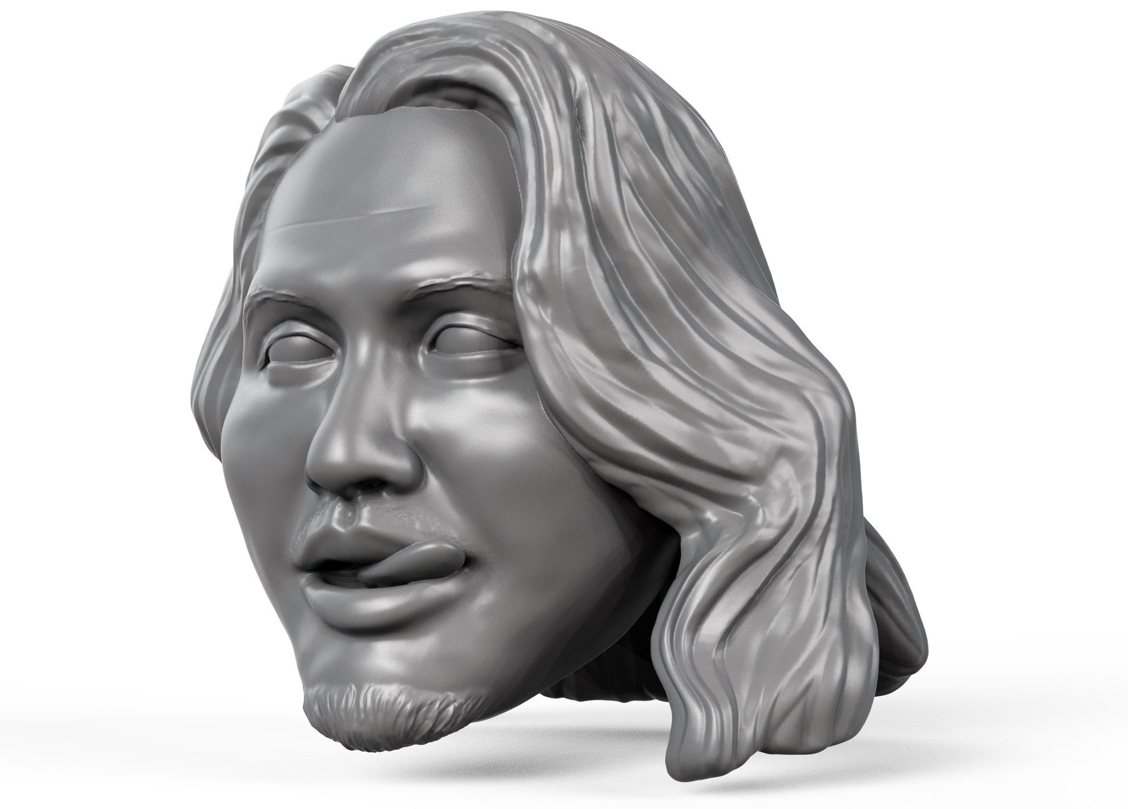 Kiromi Hatakashi 3D printable action figure head 3D print model_1