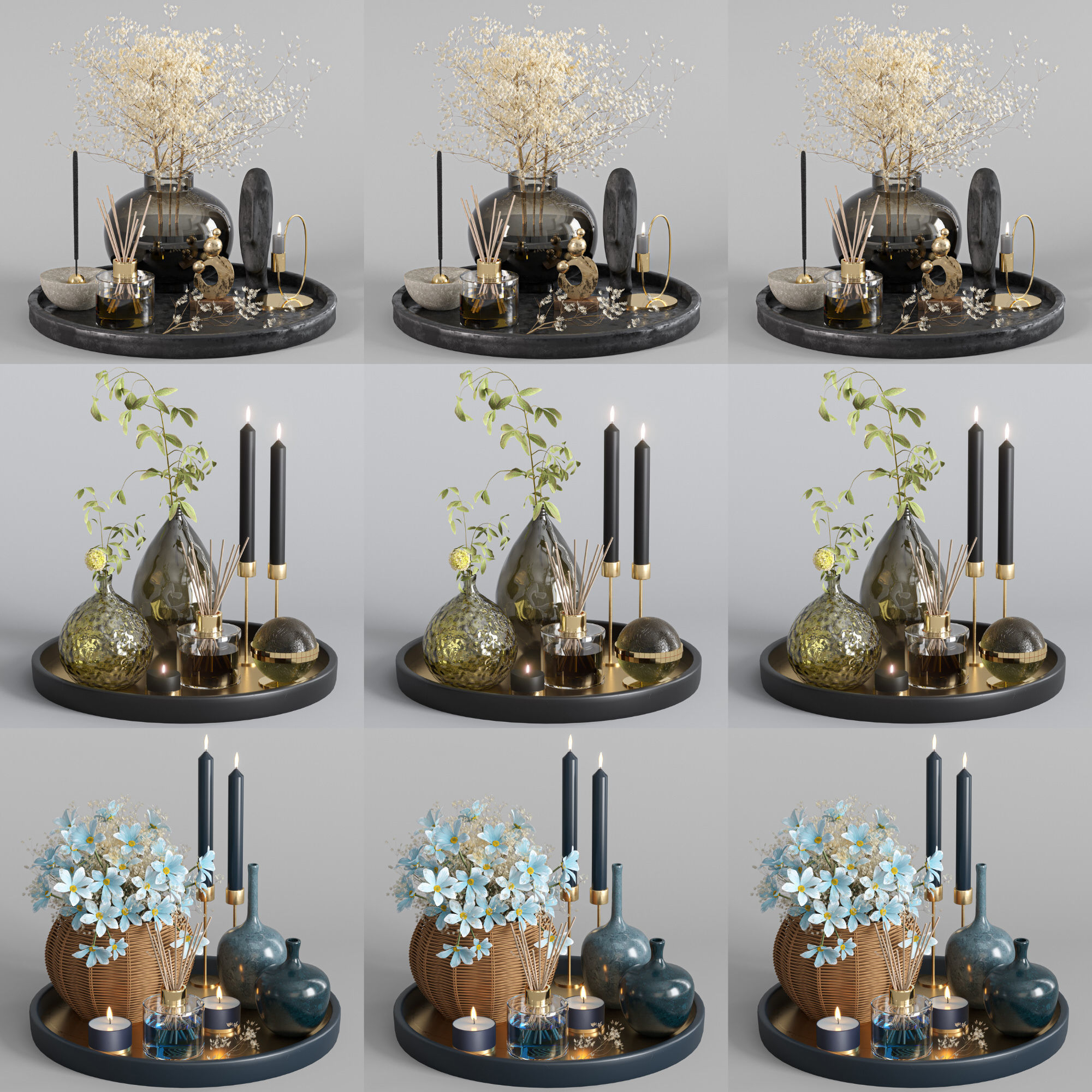decorative set  21  22  23 3D model_1