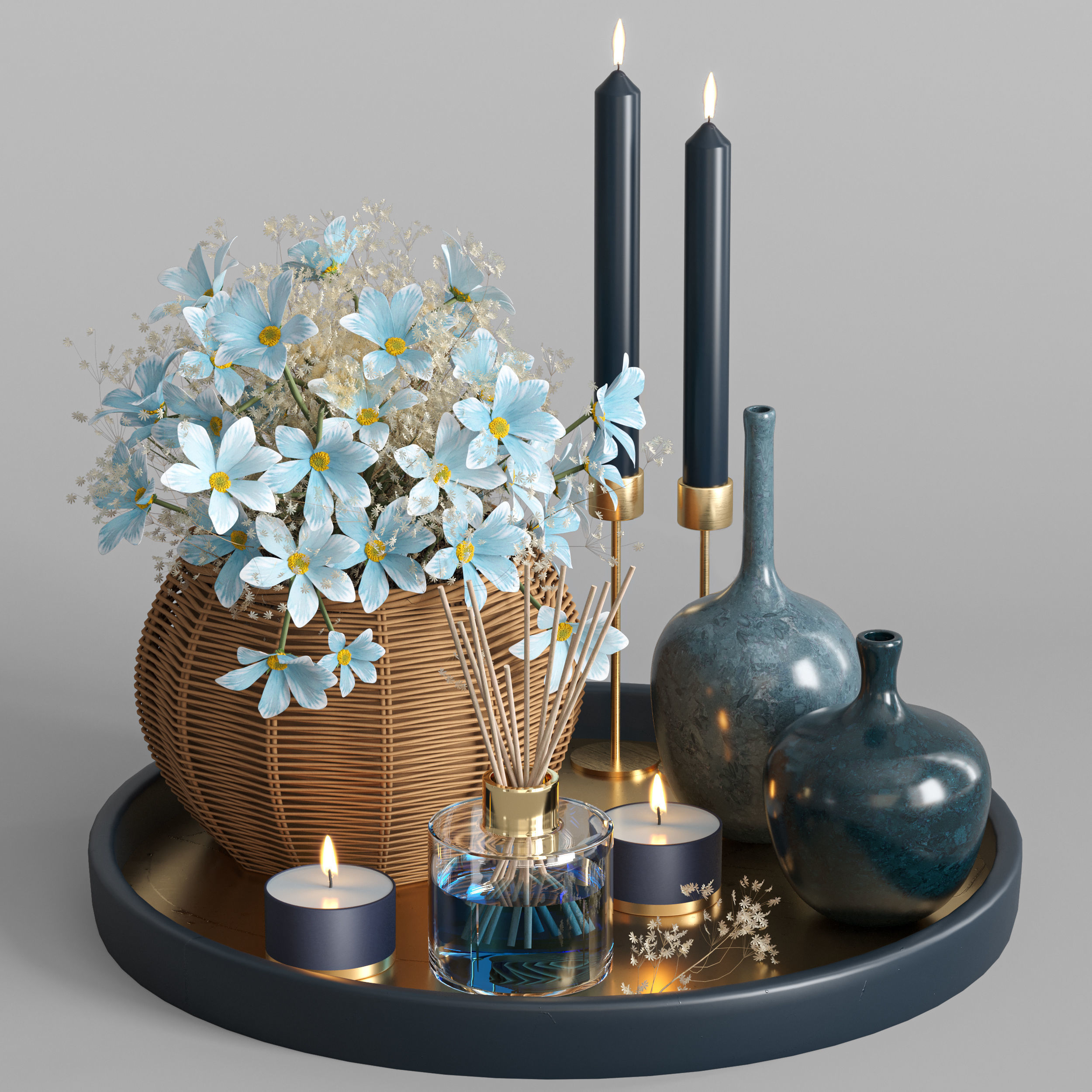 decorative set  21  22  23 3D model_4