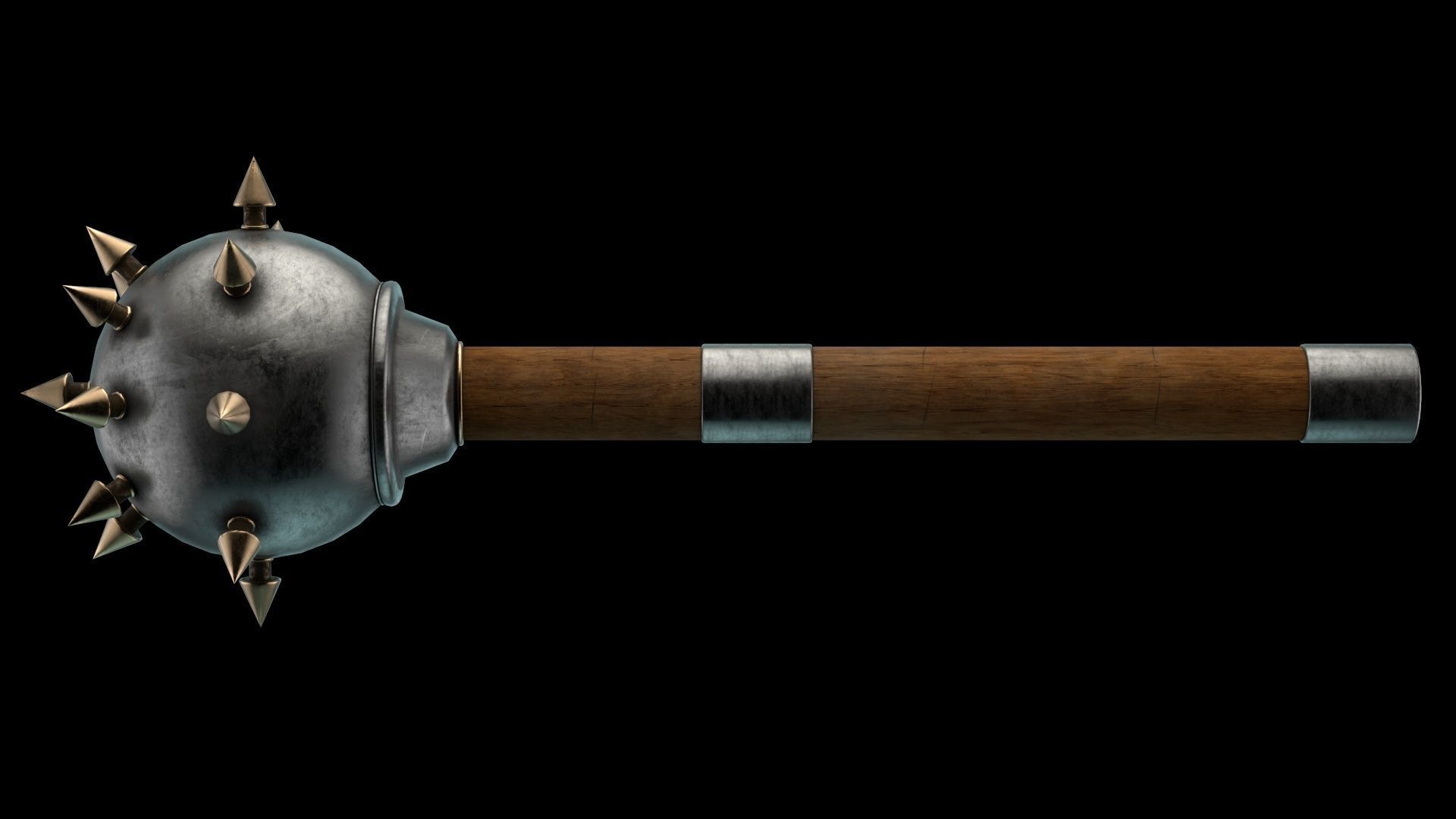 Medieval Mace 3D model_4