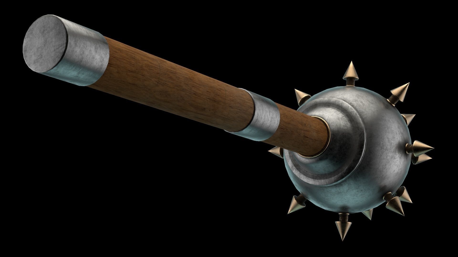 Medieval Mace 3D model_1