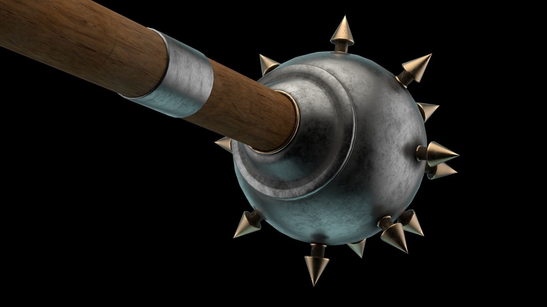 Medieval Mace 3D model_2