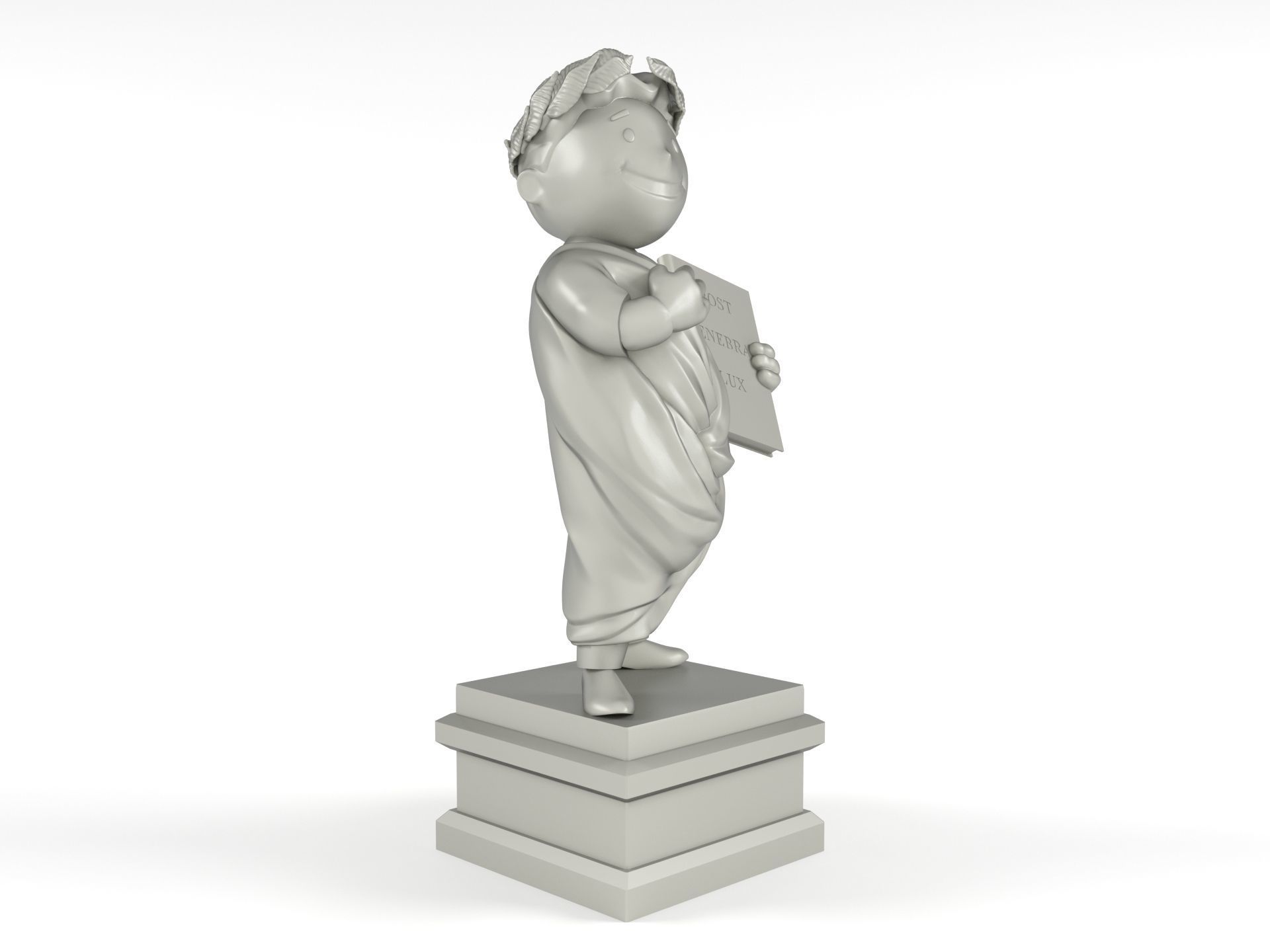 Vault-Tec University Statue 3D print model_10