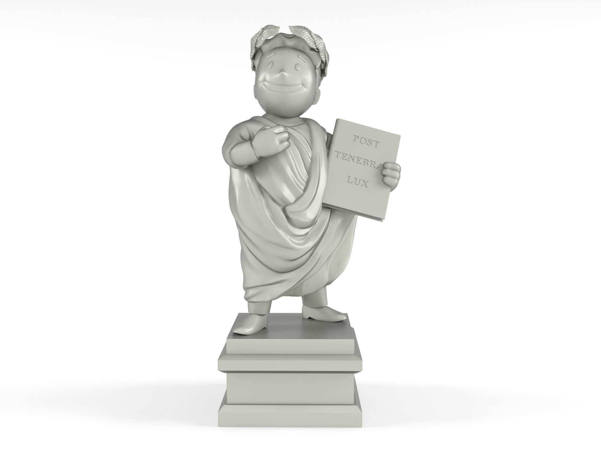 Vault-Tec University Statue 3D print model_2