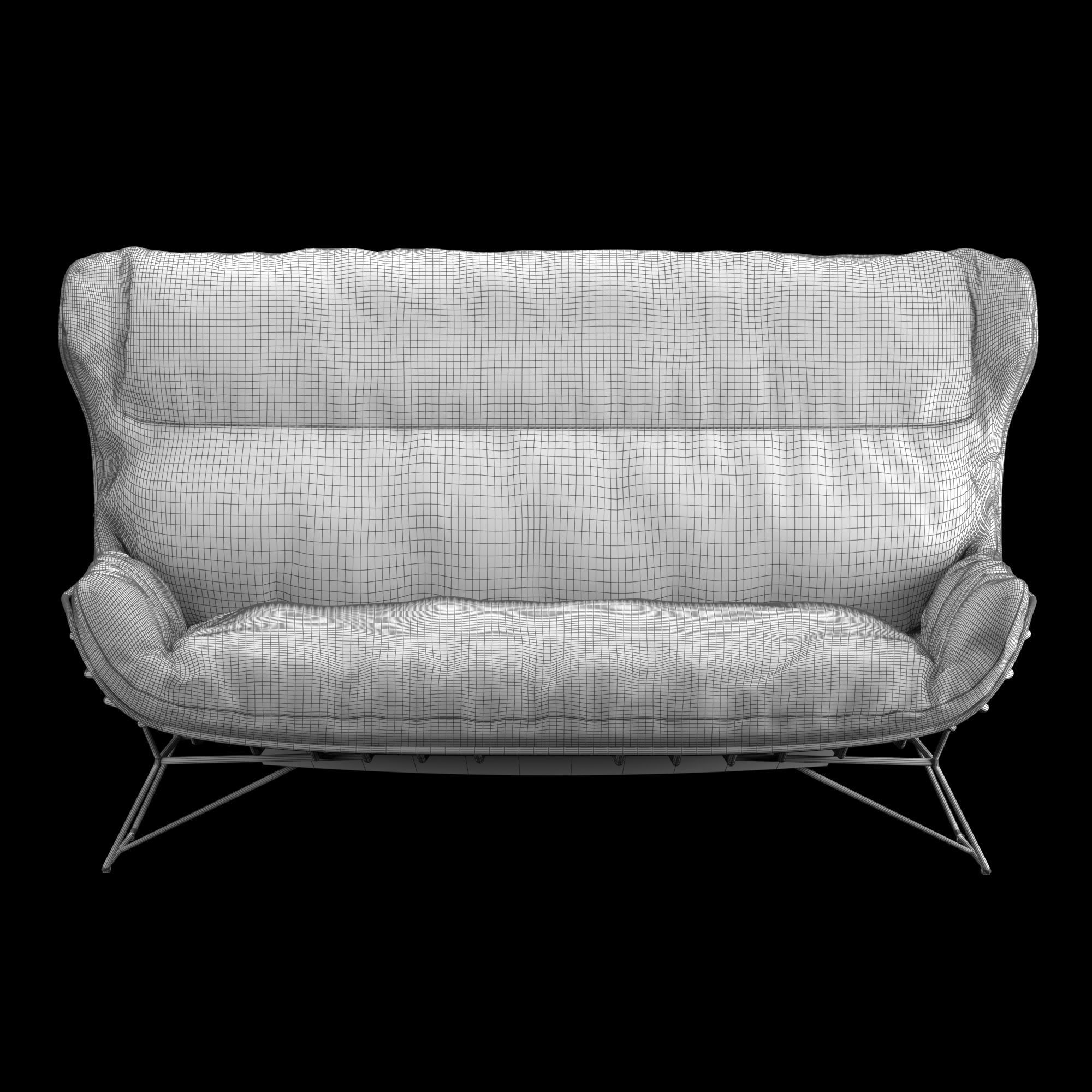 Freifrau Leyasol Wingback Couch 3D model_4