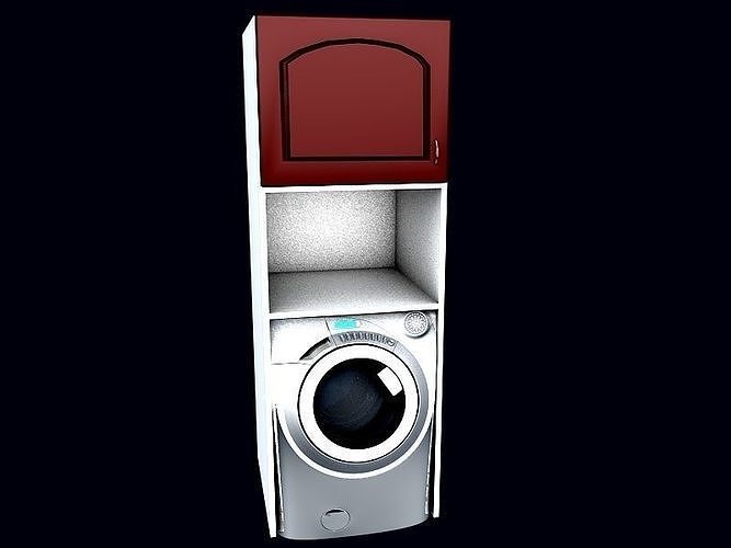 WASHINGMACHINE CABINET 3D model