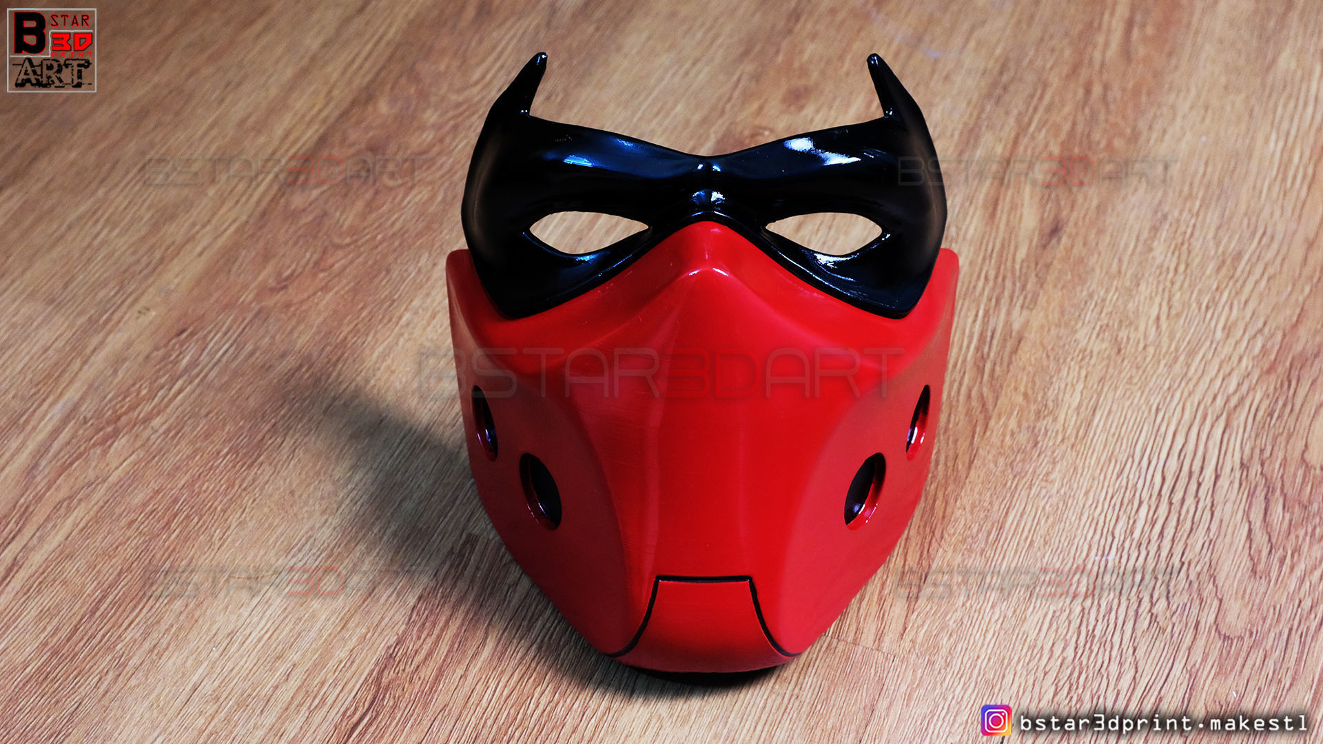 Red Hood Mask - DC comics Cosplay 3D print model_1