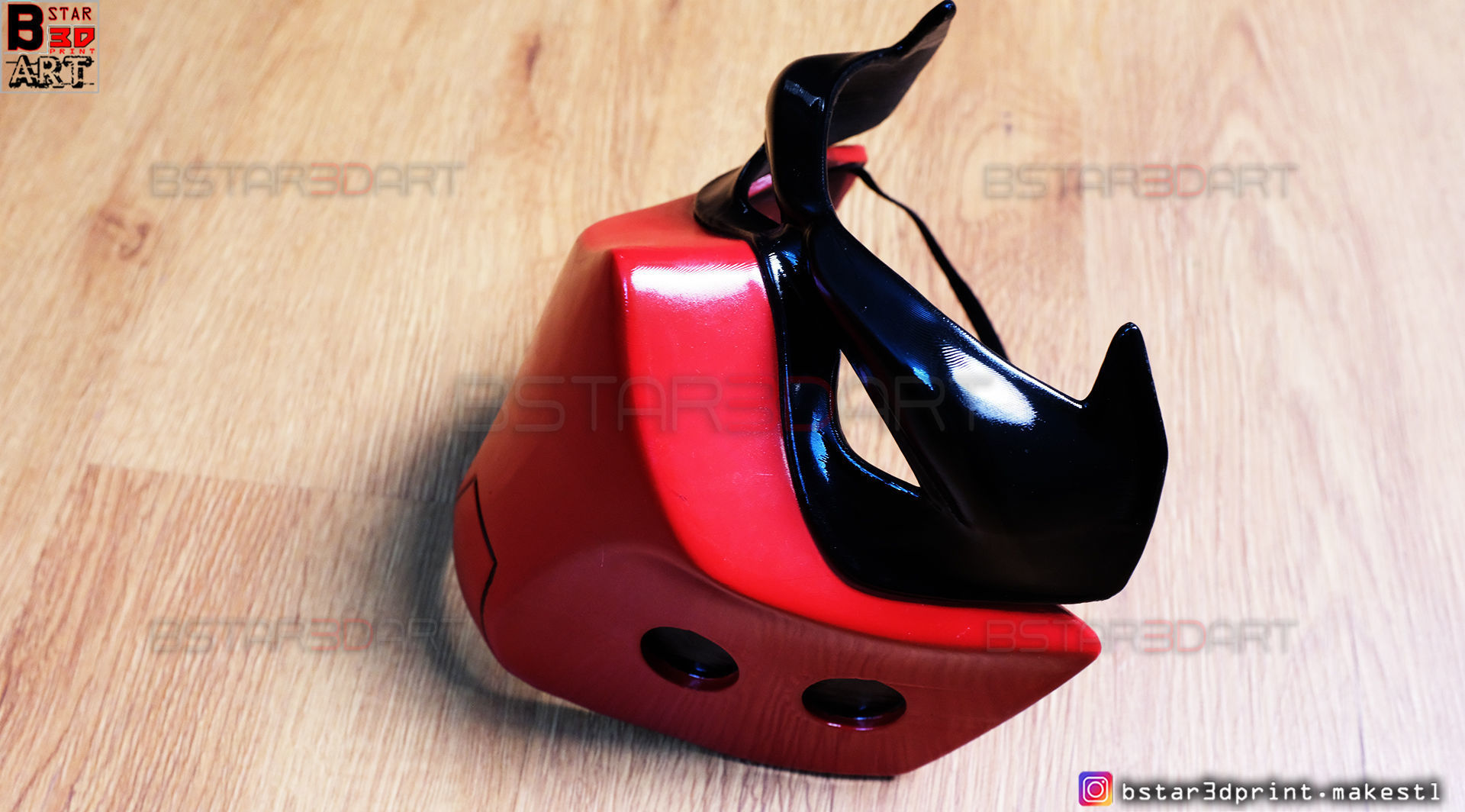 Red Hood Mask - DC comics Cosplay 3D print model_5