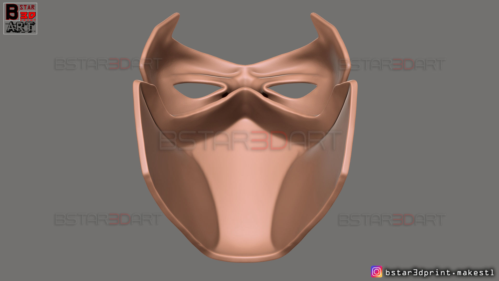 Red Hood Mask - DC comics Cosplay 3D print model_27