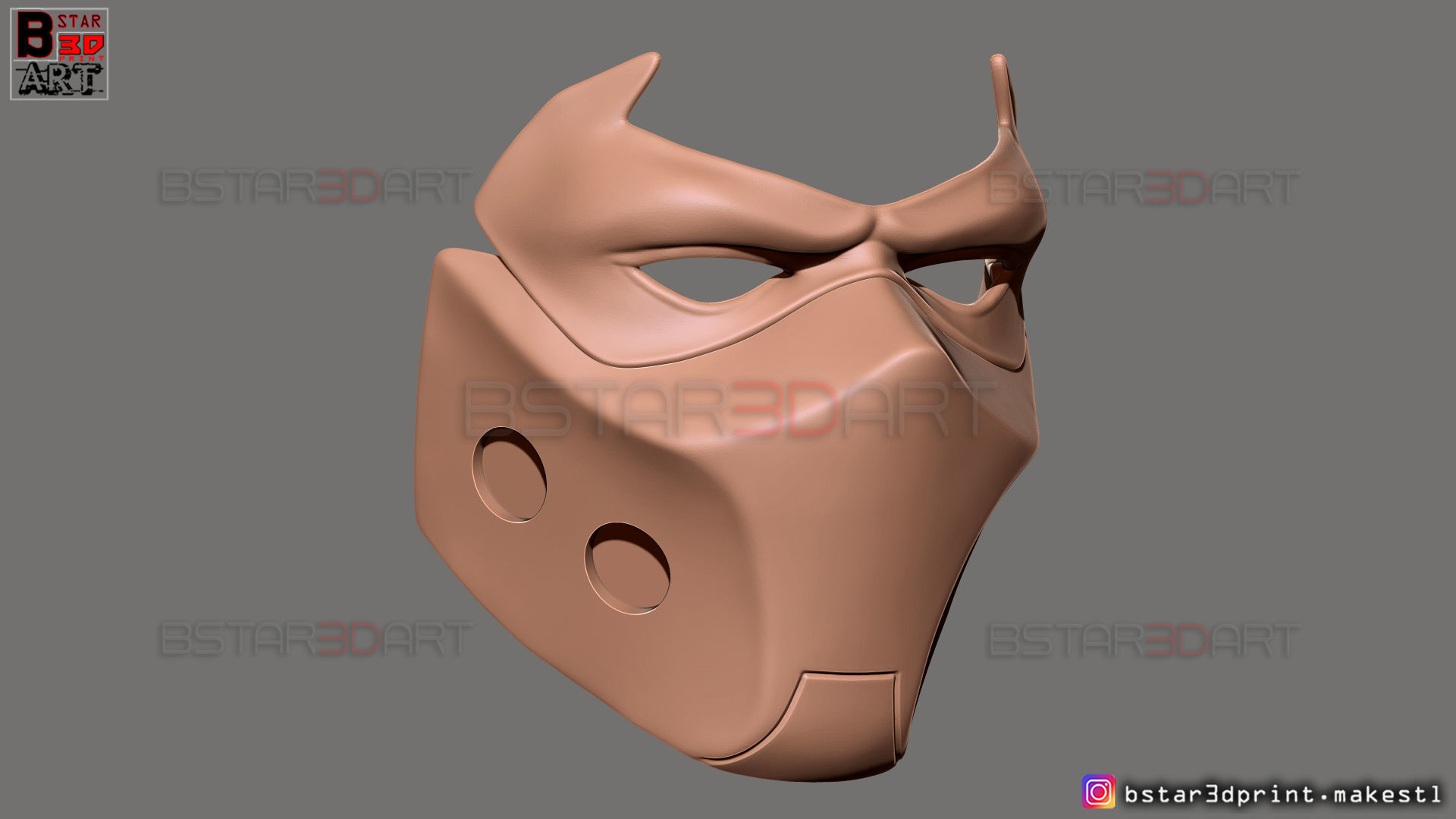 Red Hood Mask - DC comics Cosplay 3D print model_30