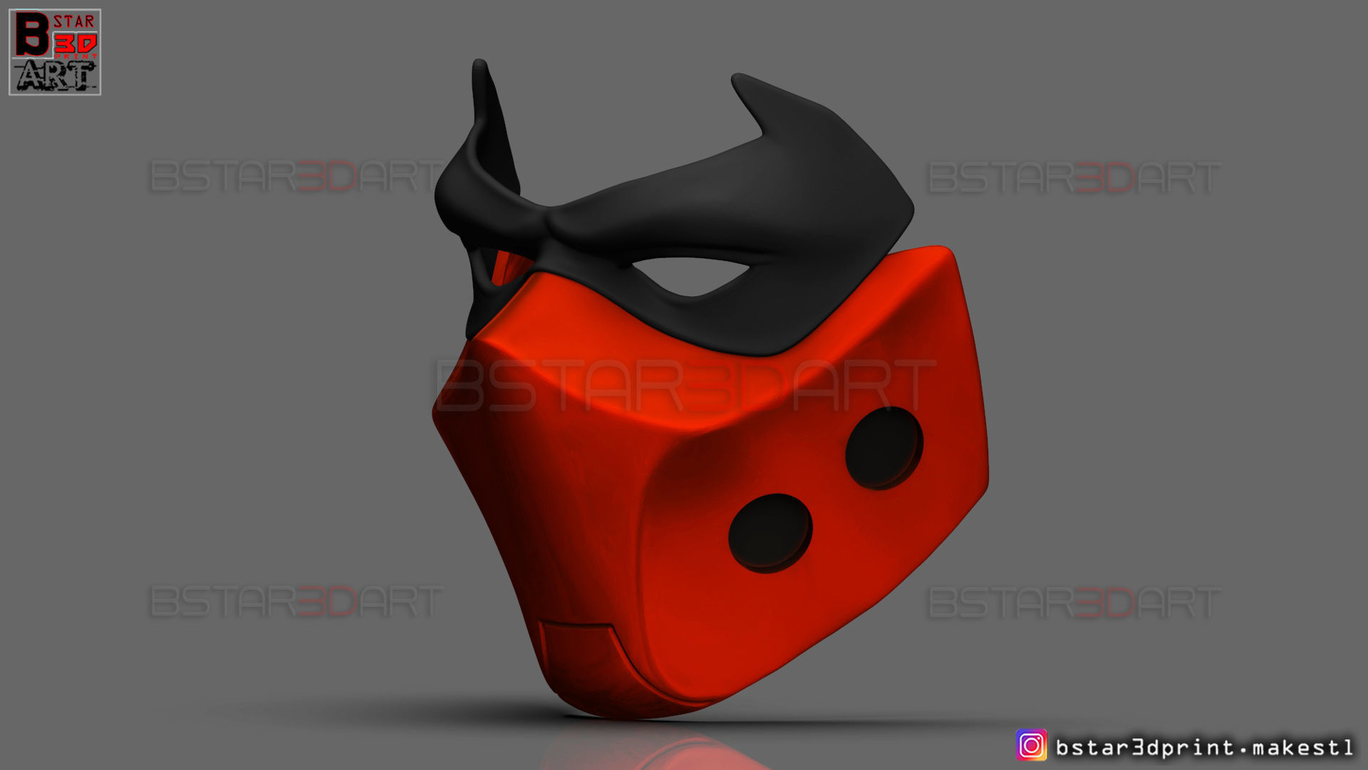 Red Hood Mask - DC comics Cosplay 3D print model_10