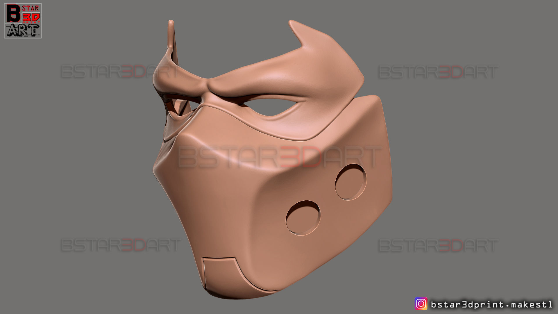 Red Hood Mask - DC comics Cosplay 3D print model_24