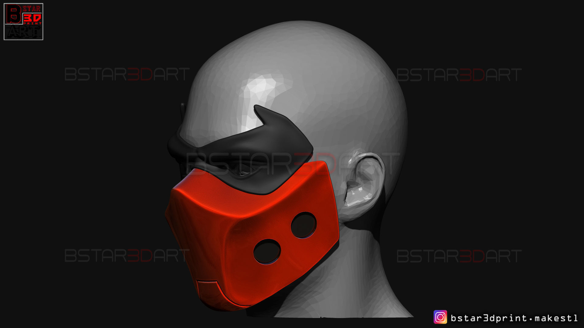 Red Hood Mask - DC comics Cosplay 3D print model_12