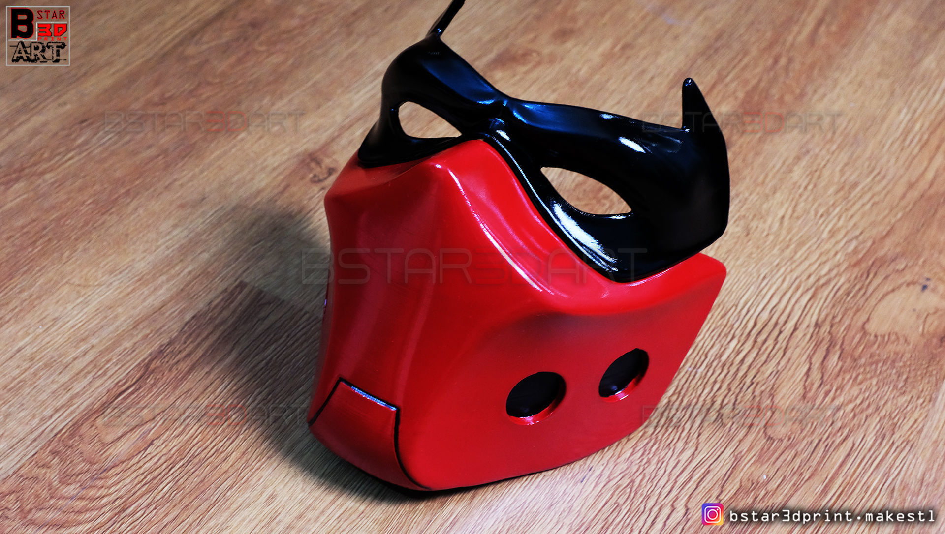 Red Hood Mask - DC comics Cosplay 3D print model_3