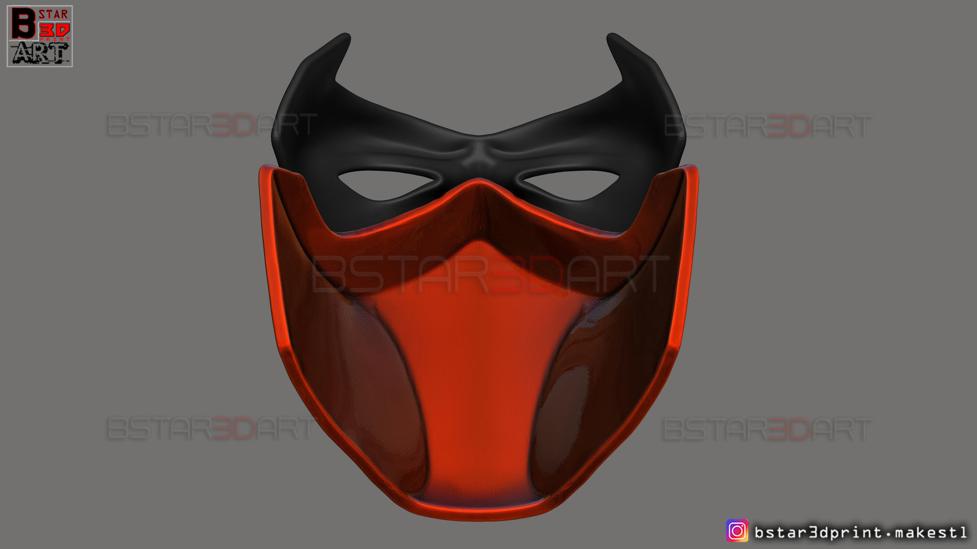 Red Hood Mask - DC comics Cosplay 3D print model_19