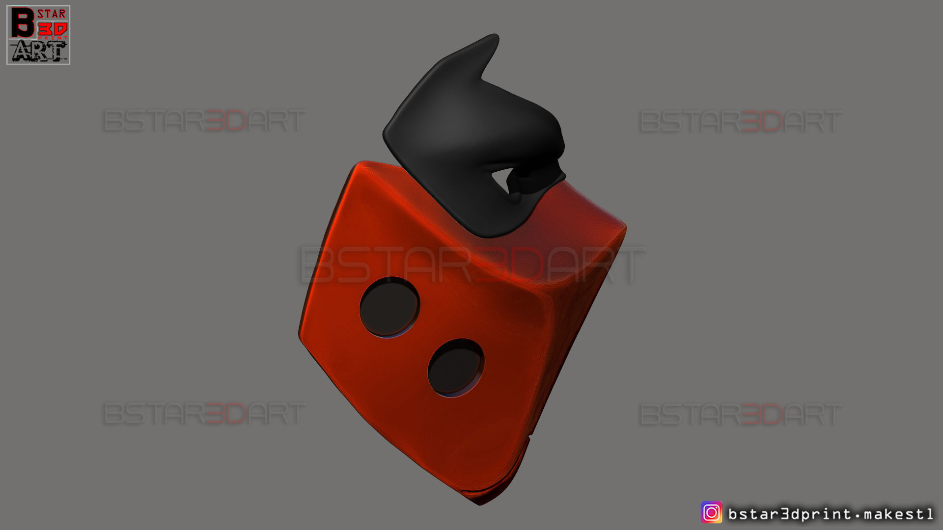 Red Hood Mask - DC comics Cosplay 3D print model_21