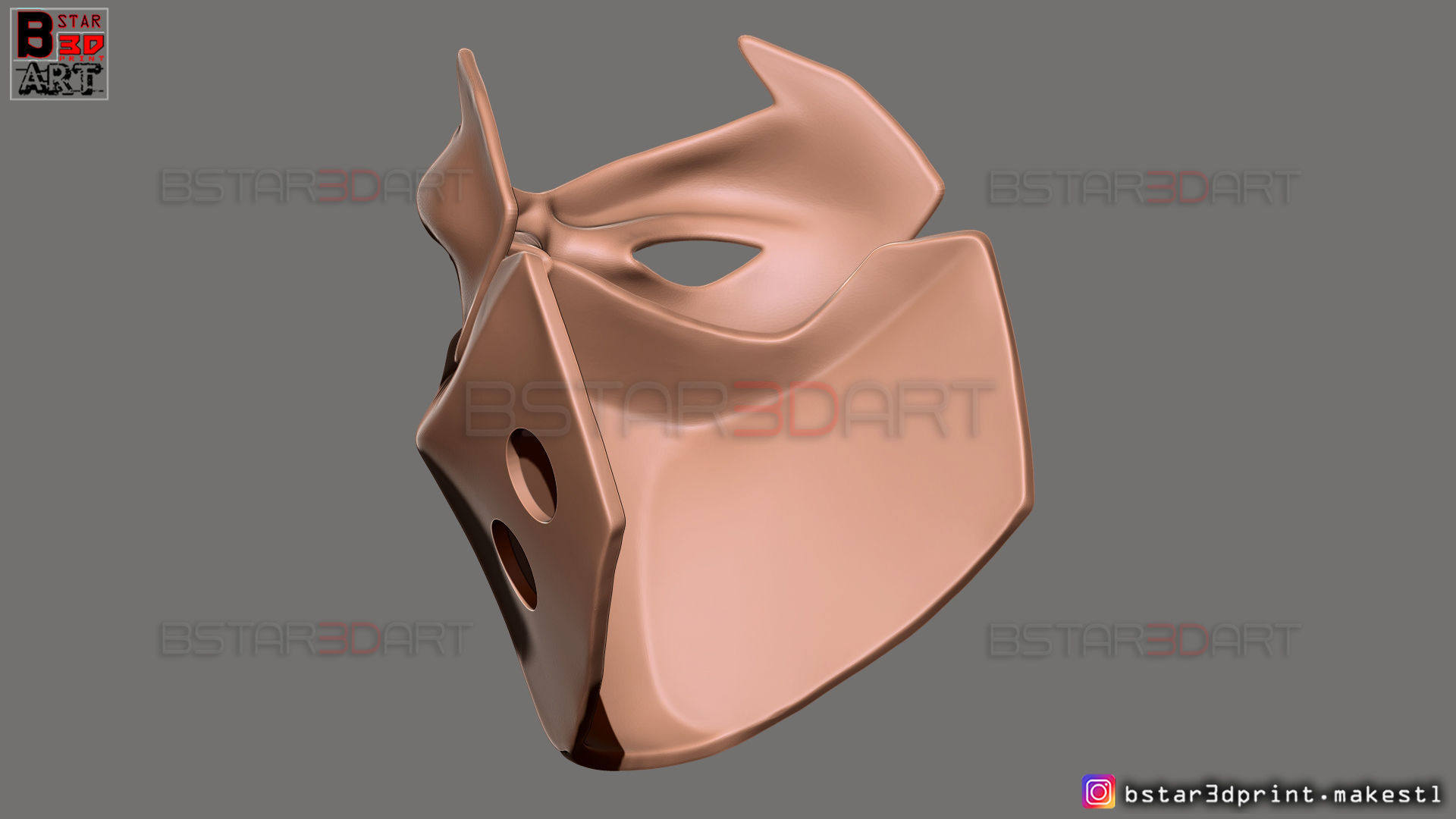 Red Hood Mask - DC comics Cosplay 3D print model_26