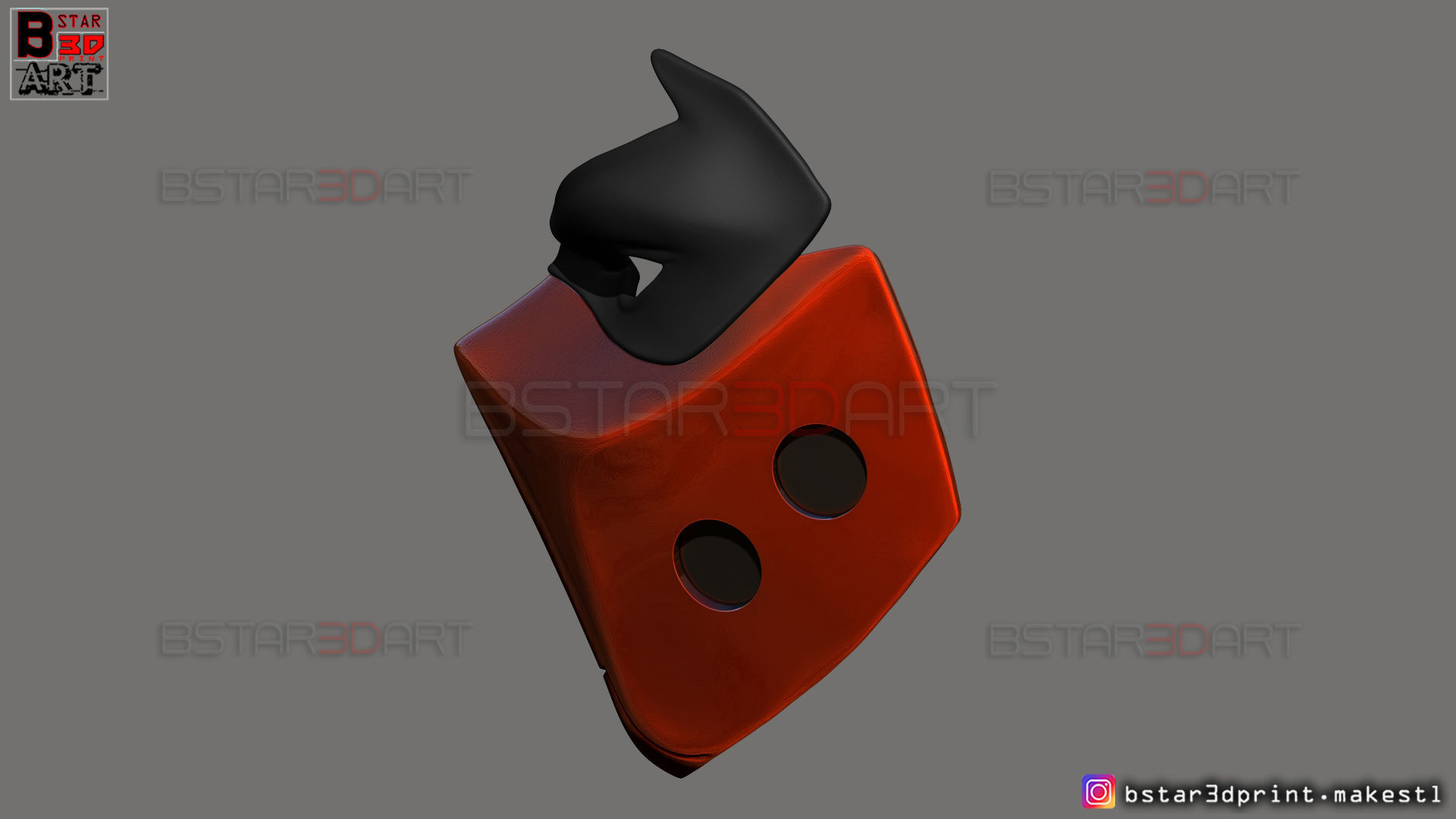 Red Hood Mask - DC comics Cosplay 3D print model_17
