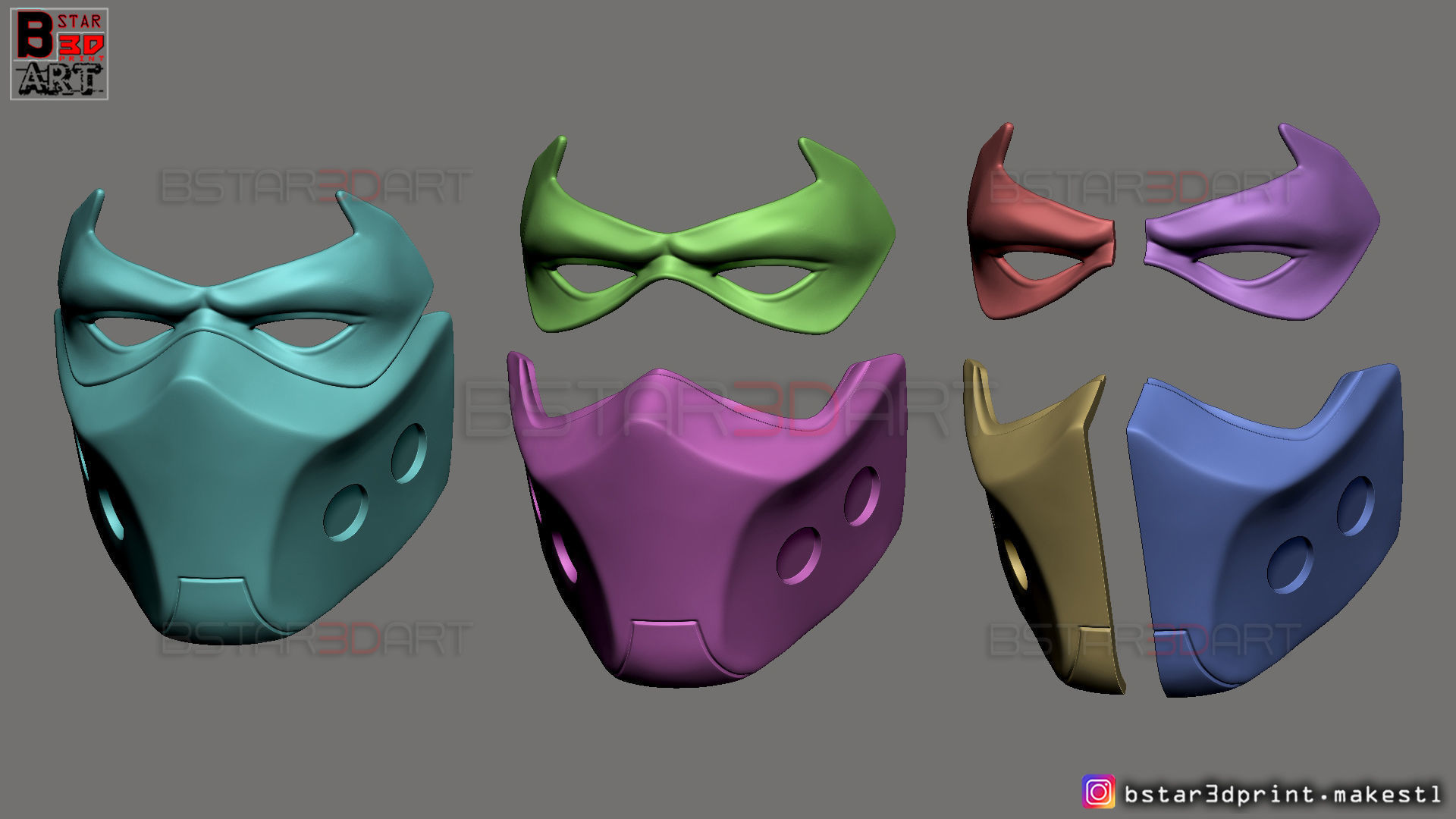 Red Hood Mask - DC comics Cosplay 3D print model_35